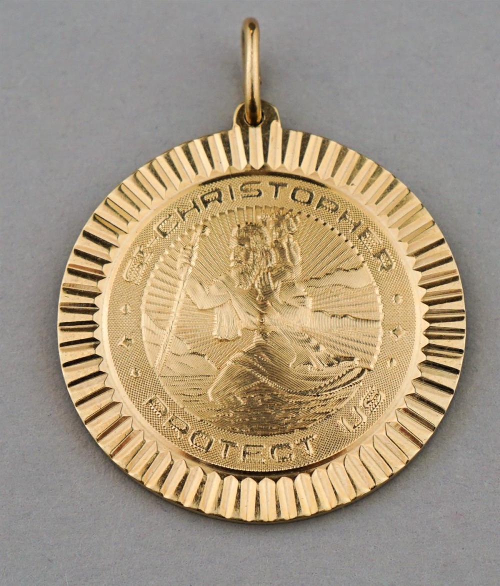 14K ST CHRISTOPHER MEDAL14K ST  339a4c