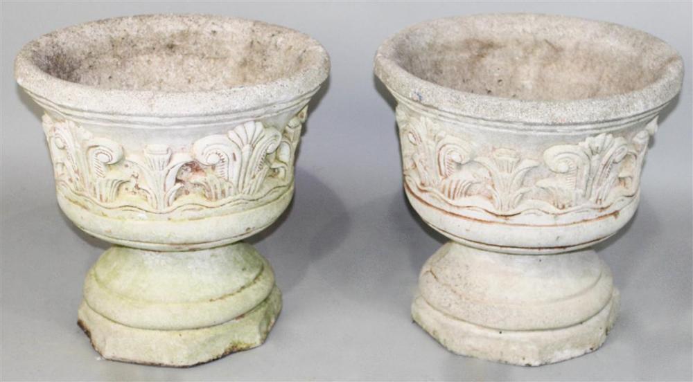 PAIR OF LARGE CONCRETE GARDEN URN SHAPED 339a76