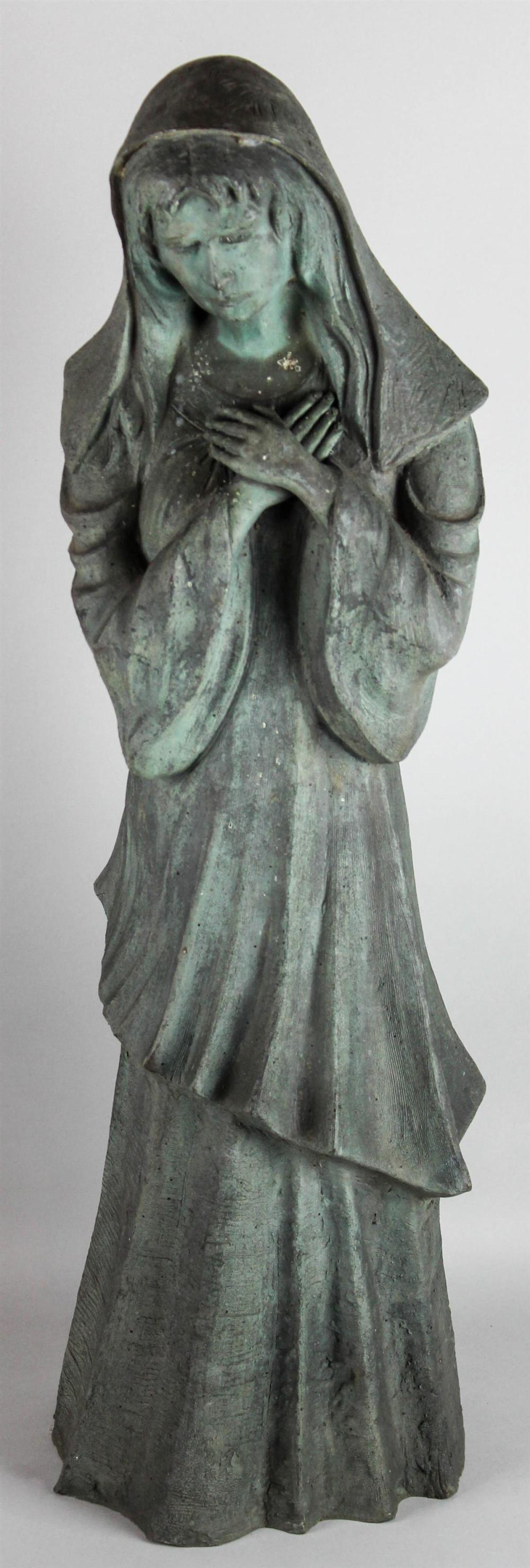 CAST METAL STATUE OF A CLOAKED 339a70