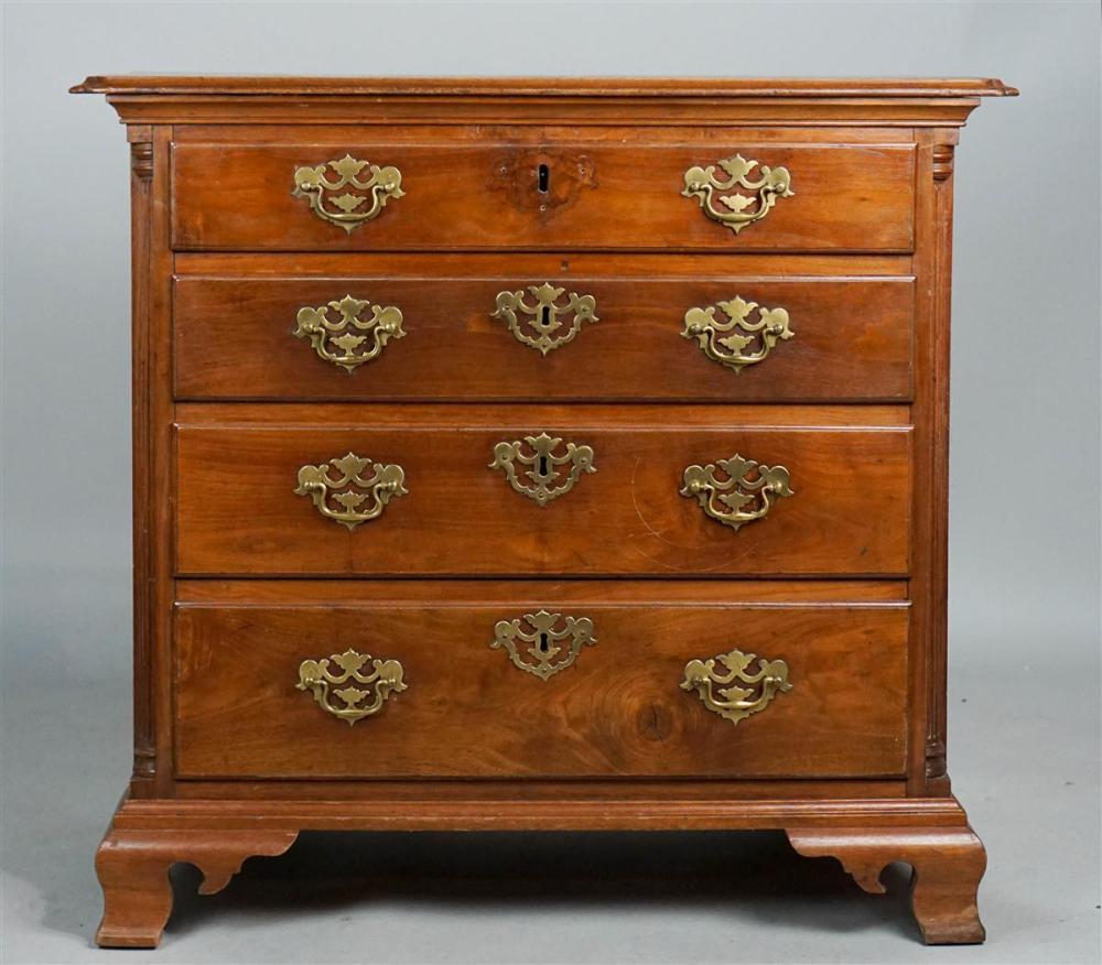 DIMINUTIVE CHIPPENDALE WALNUT CHEST 339af1