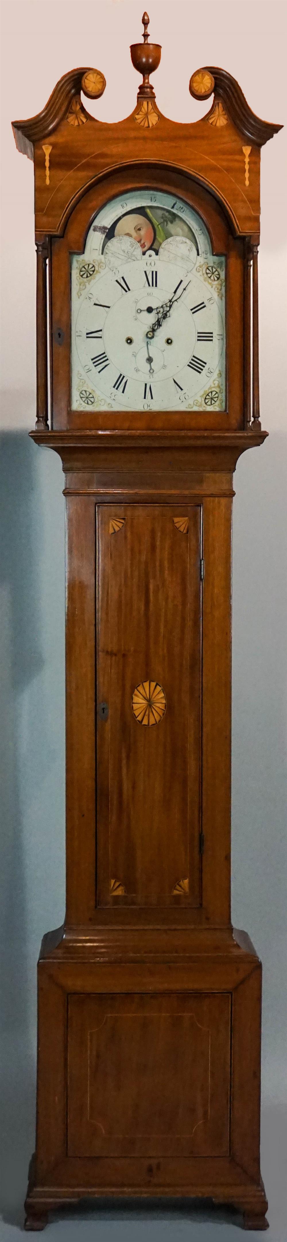 FEDERAL INLAID MAHOGANY TALL CASE 339afa