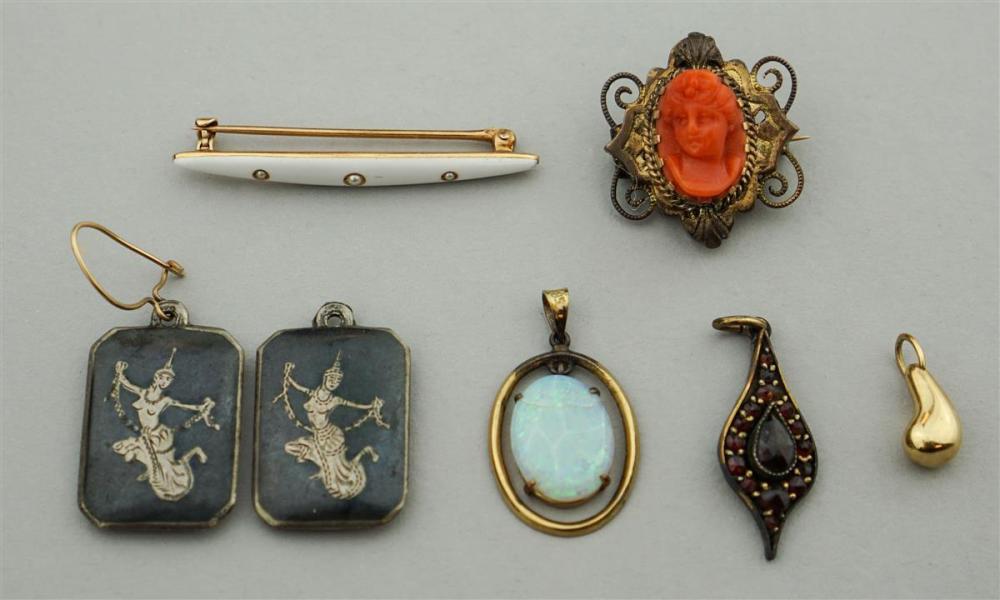 COLLECTION OF UNUSUAL 14K, SILVER