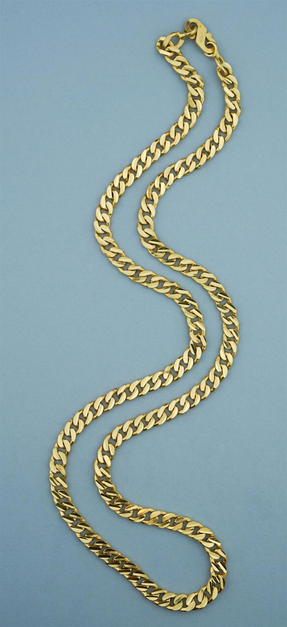 22K SOLID YELLOW GOLD CURB LINK 339b17