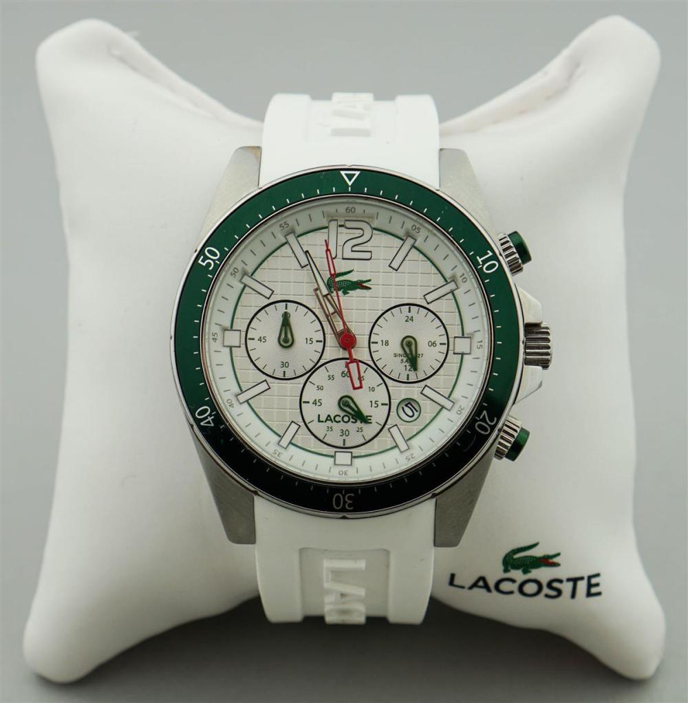 LACOSTE STAINLESS STEEL AND RUBBER