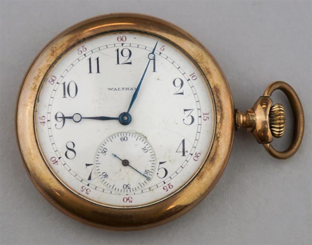 WALTHAM OPEN FACED POCKETWATCHWALTHAM