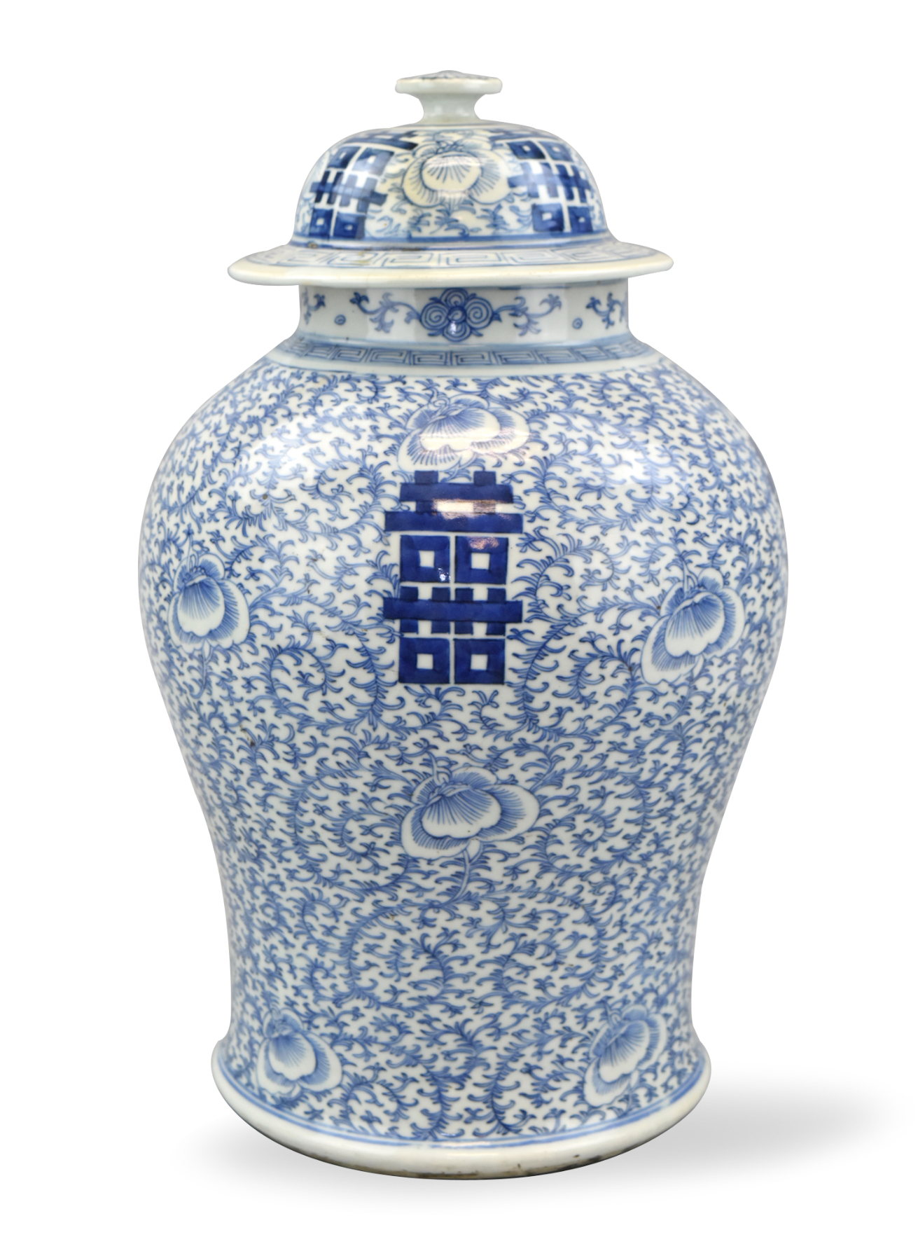 LARGE CHINESE B & W GINGER JAR