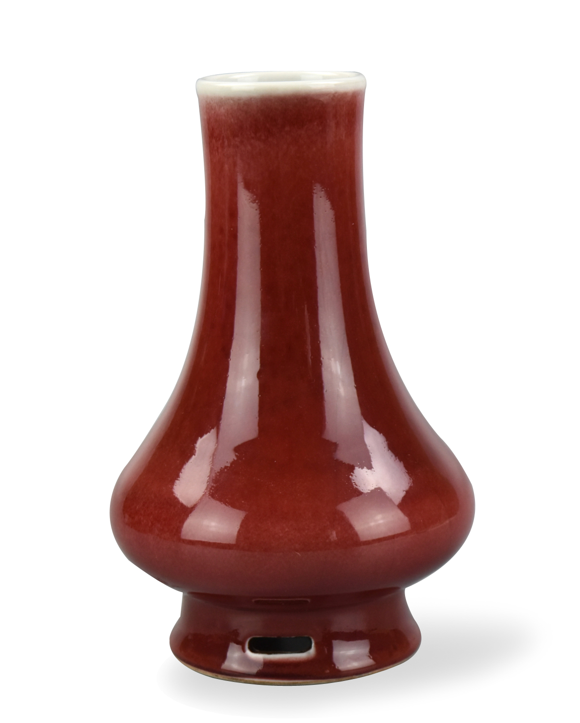 CHINESE RED LANGYAO GLAZED VASE,