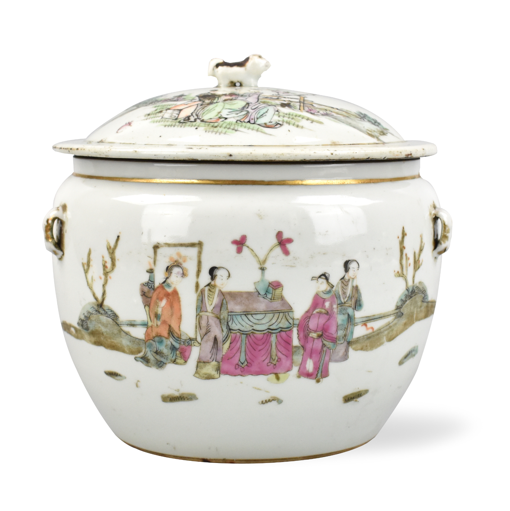 CHINESE FAMILLE ROSE JAR AND COVER  339bcc