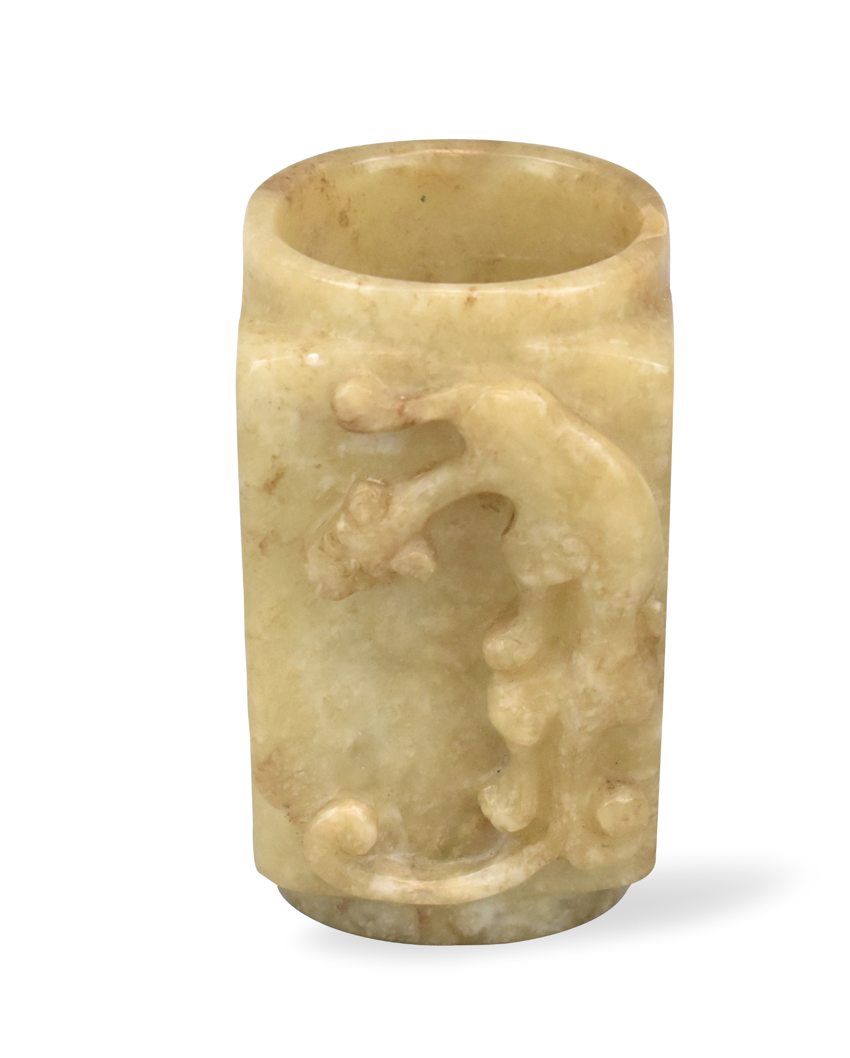 CHINESE ARCHAISTIC JADE CONG VASE