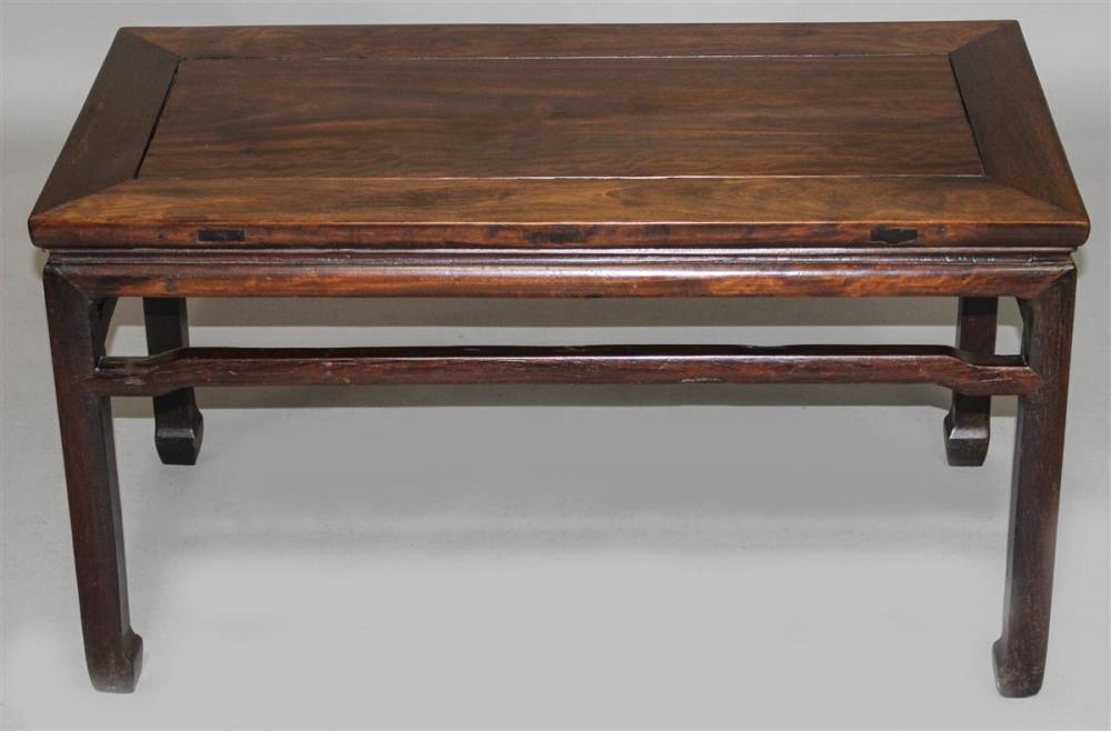 CHINESE HARDWOOD BENCH, LATE 19TH/EARLY