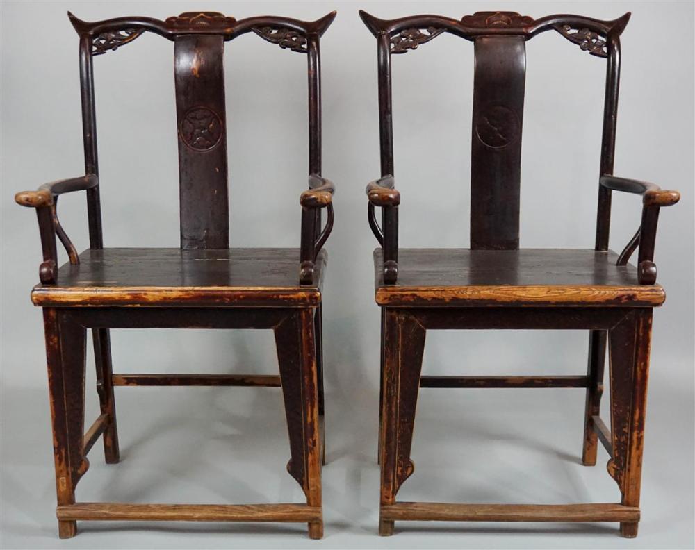 PAIR OF CHINESE PROVINCIAL HARDWOOD