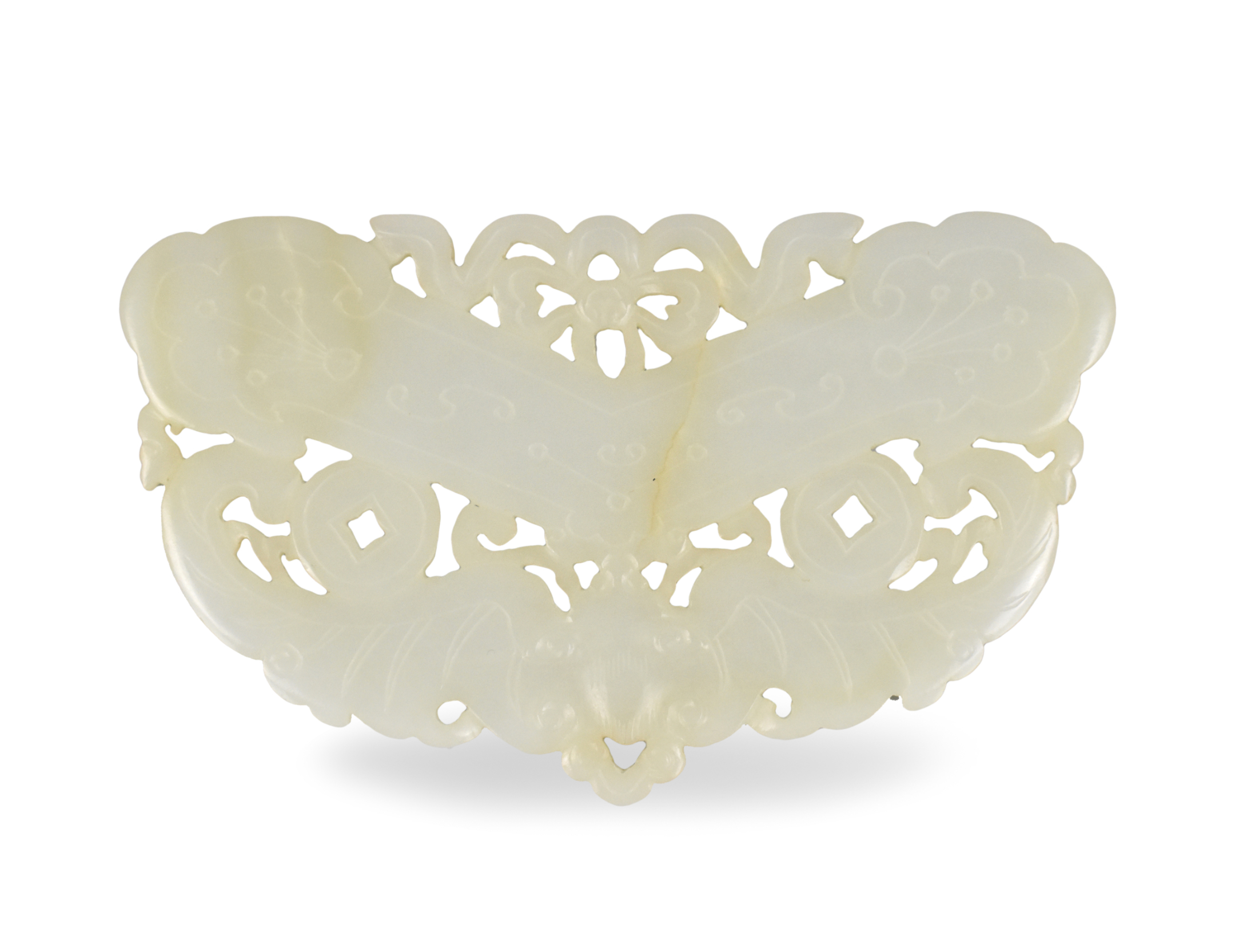 CHINESE WHITE JADE CARVED BUTTERFLY 339cc0