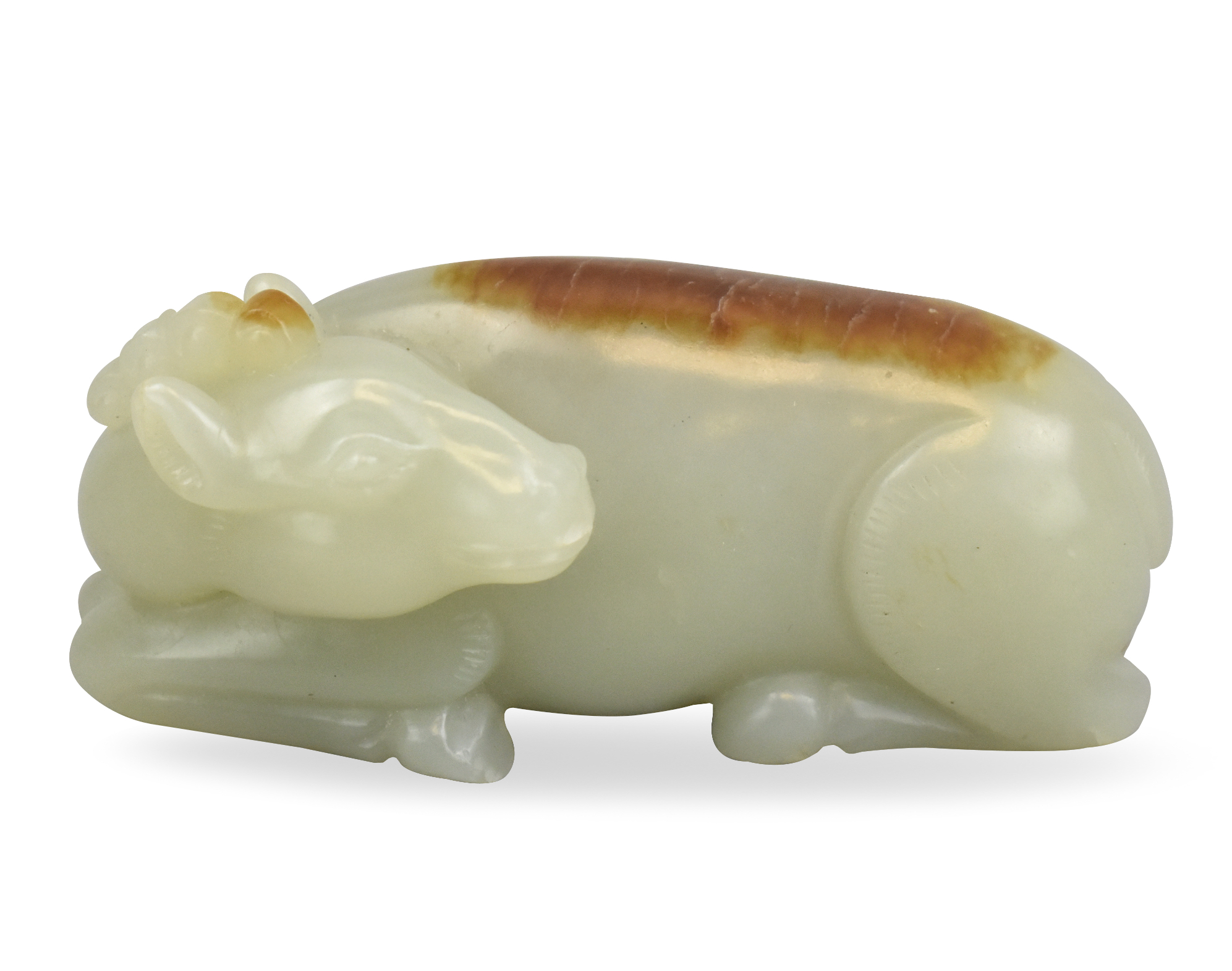 CHINESE JADE CARVING OF HORSE,