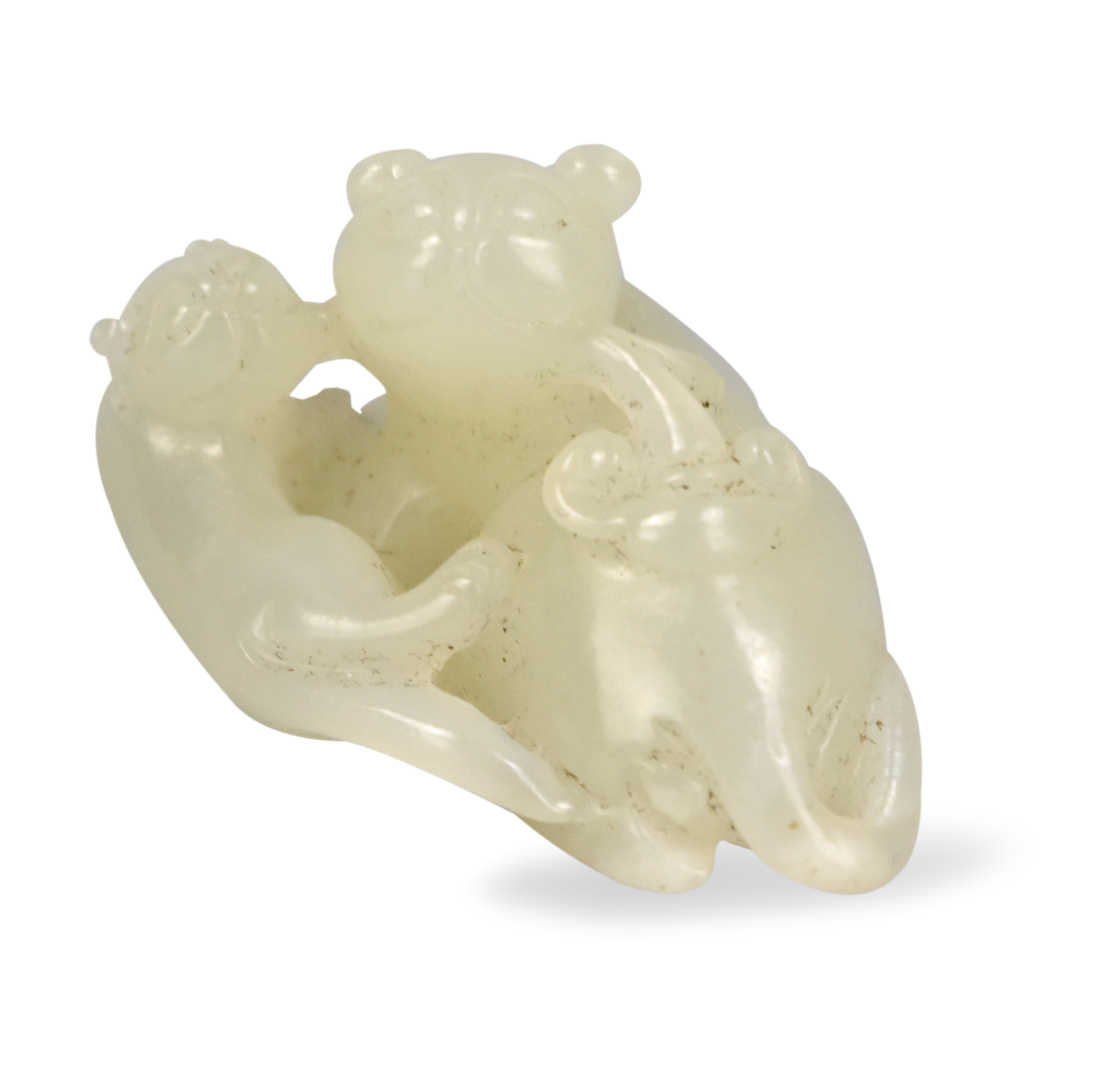 CHINESE WHITE JADE CARVED BEAST