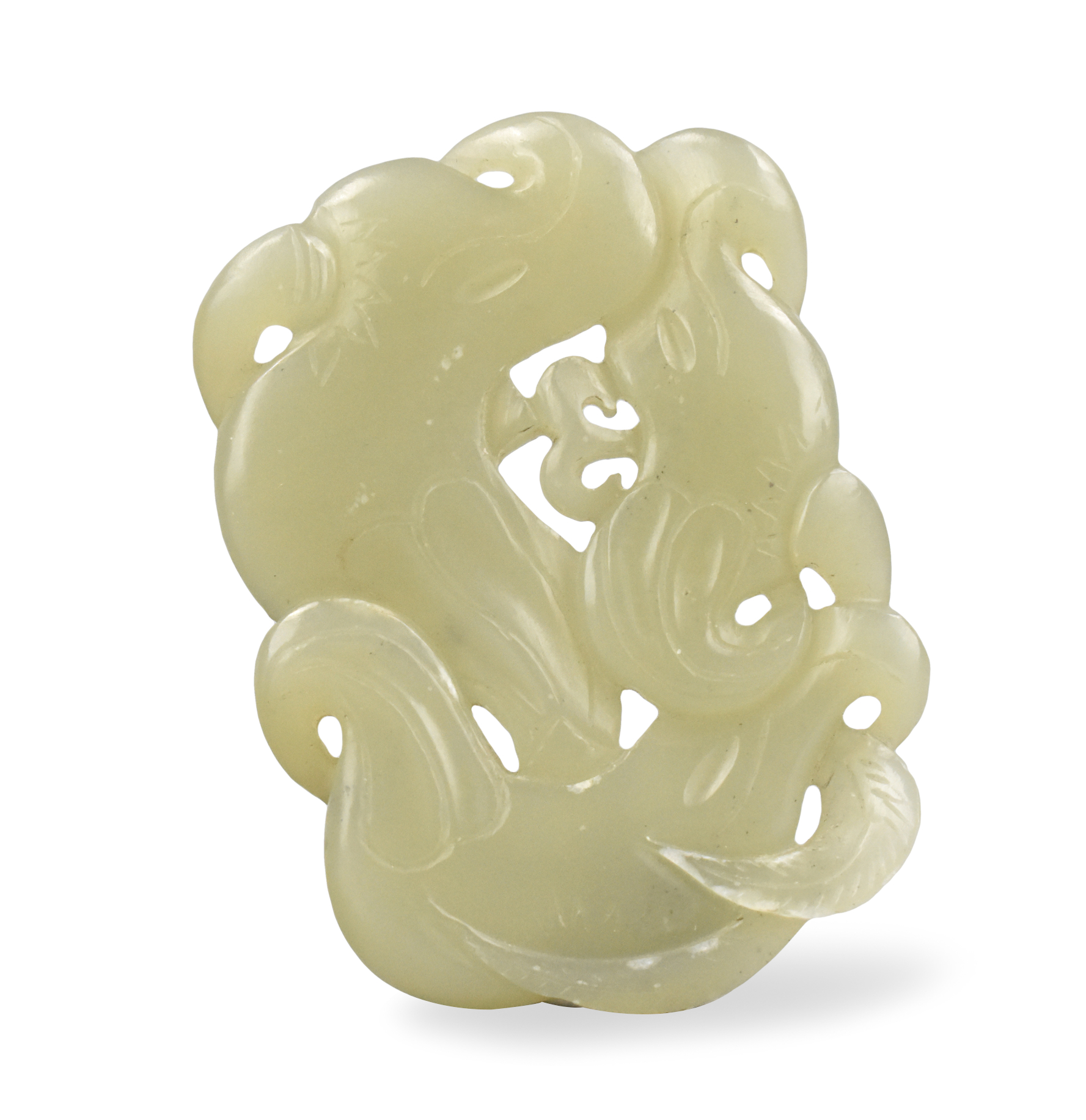 CHINESE QINGBAI JADE CARVING OF