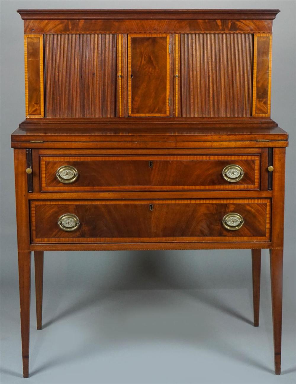 FEDERAL STYLE INLAID MAHOGANY TAMBOUR 339d3d