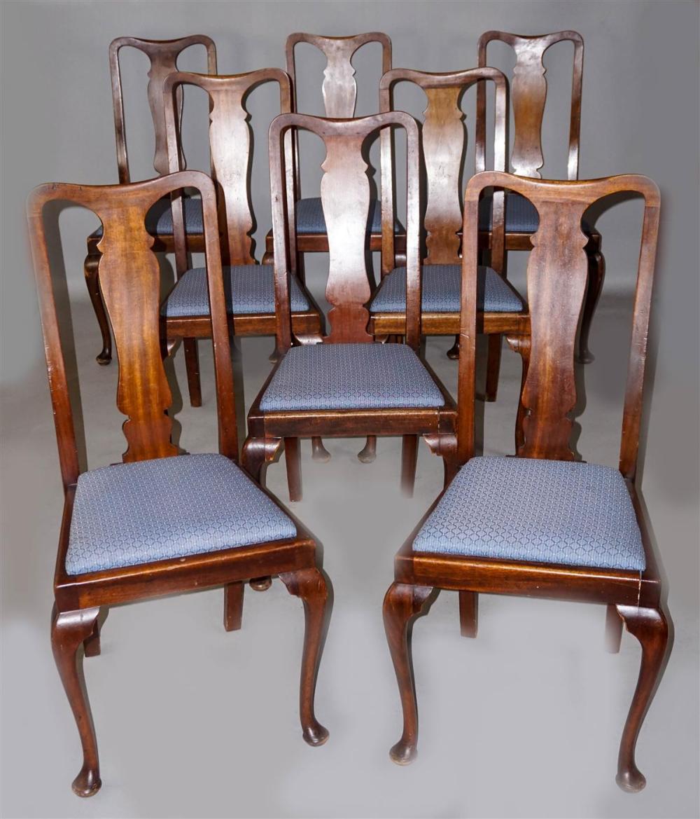 SET OF EIGHT QUEEN ANNE STYLE MAHOGANY