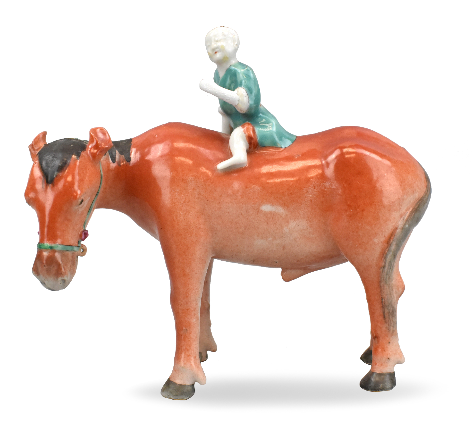 CHINESE PORCELAIN FIGURE BOY RIDING