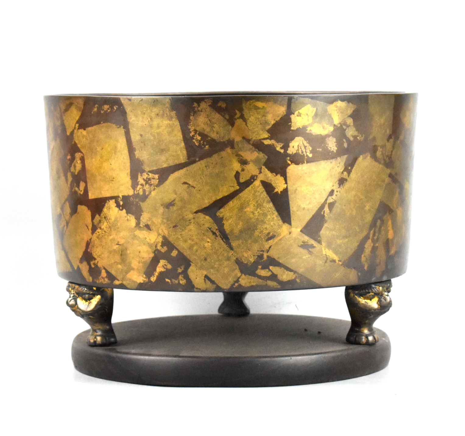 JAPANESE MIXED METAL BRONZE TRIPOD CENSER,MEIJI