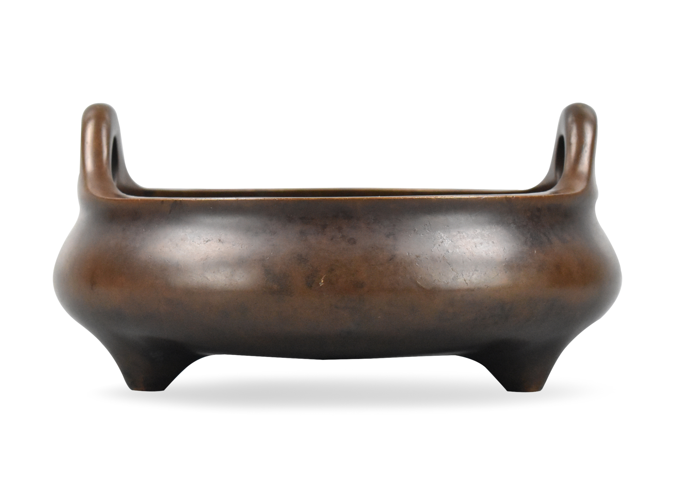 CHINESE CAST BRONZE TRIPOD CENSER  339dab