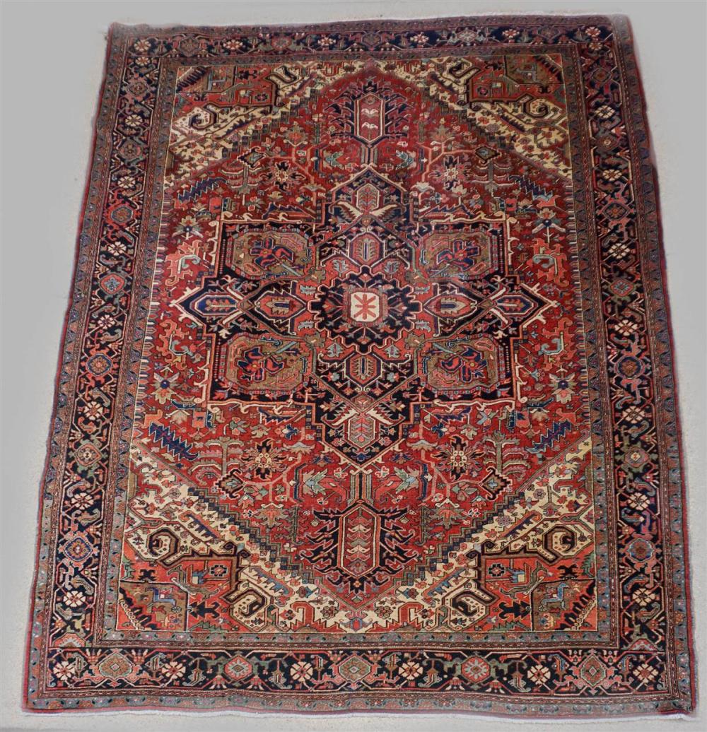 ANTIQUE PERSIAN HERIZ WOOL RUGANTIQUE 339ded