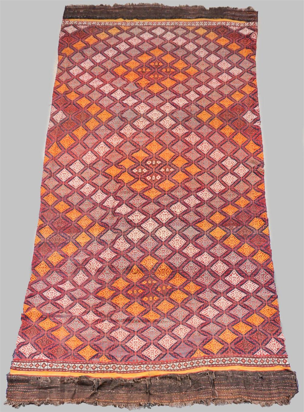 LARGE PROBABLY TURKISH WOOL GEOMETRIC 339e10