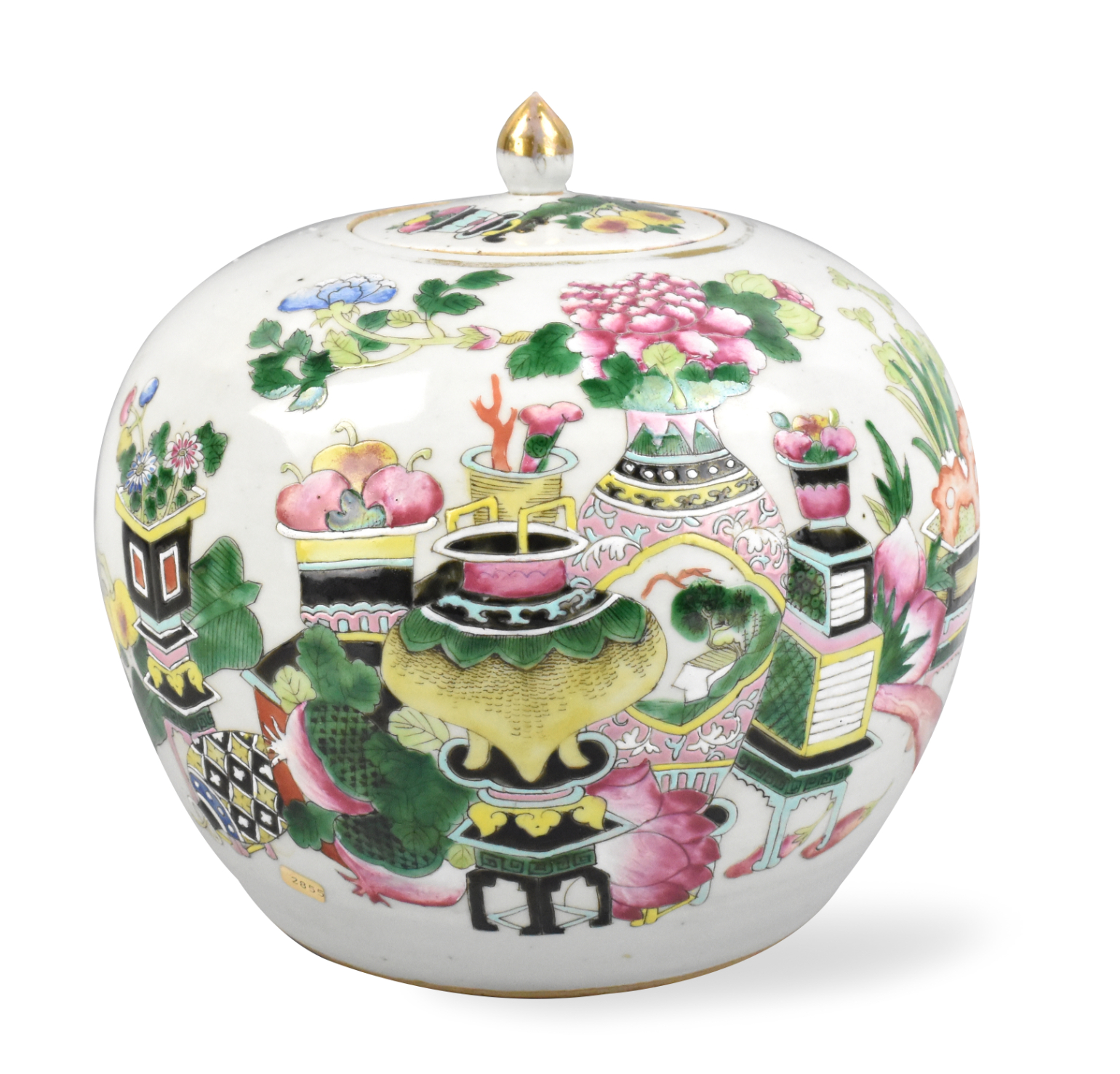 CHINESE FAMILLE ROSE COVERED JAR