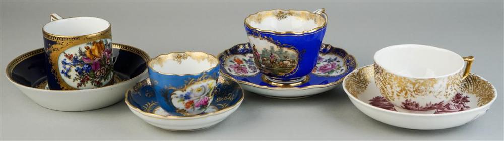 GROUP OF FOUR MEISSEN FLORAL DECORATED 339e60