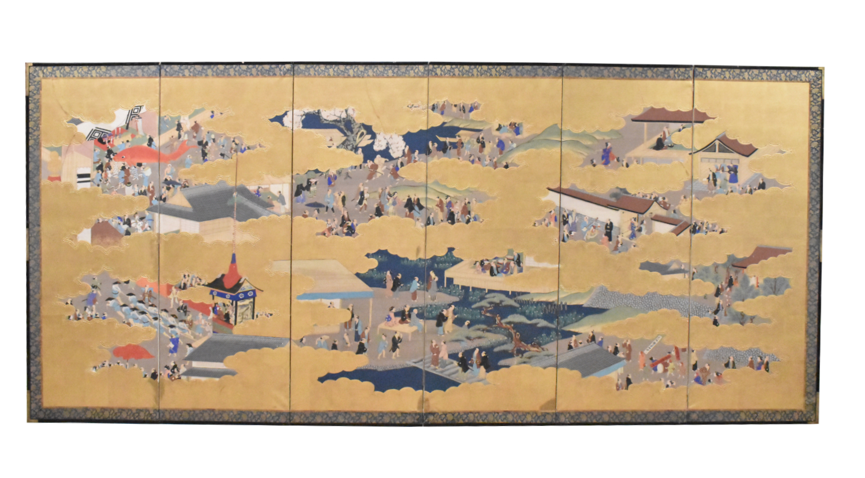 LARGE SET JAPANESE PAINTING ON