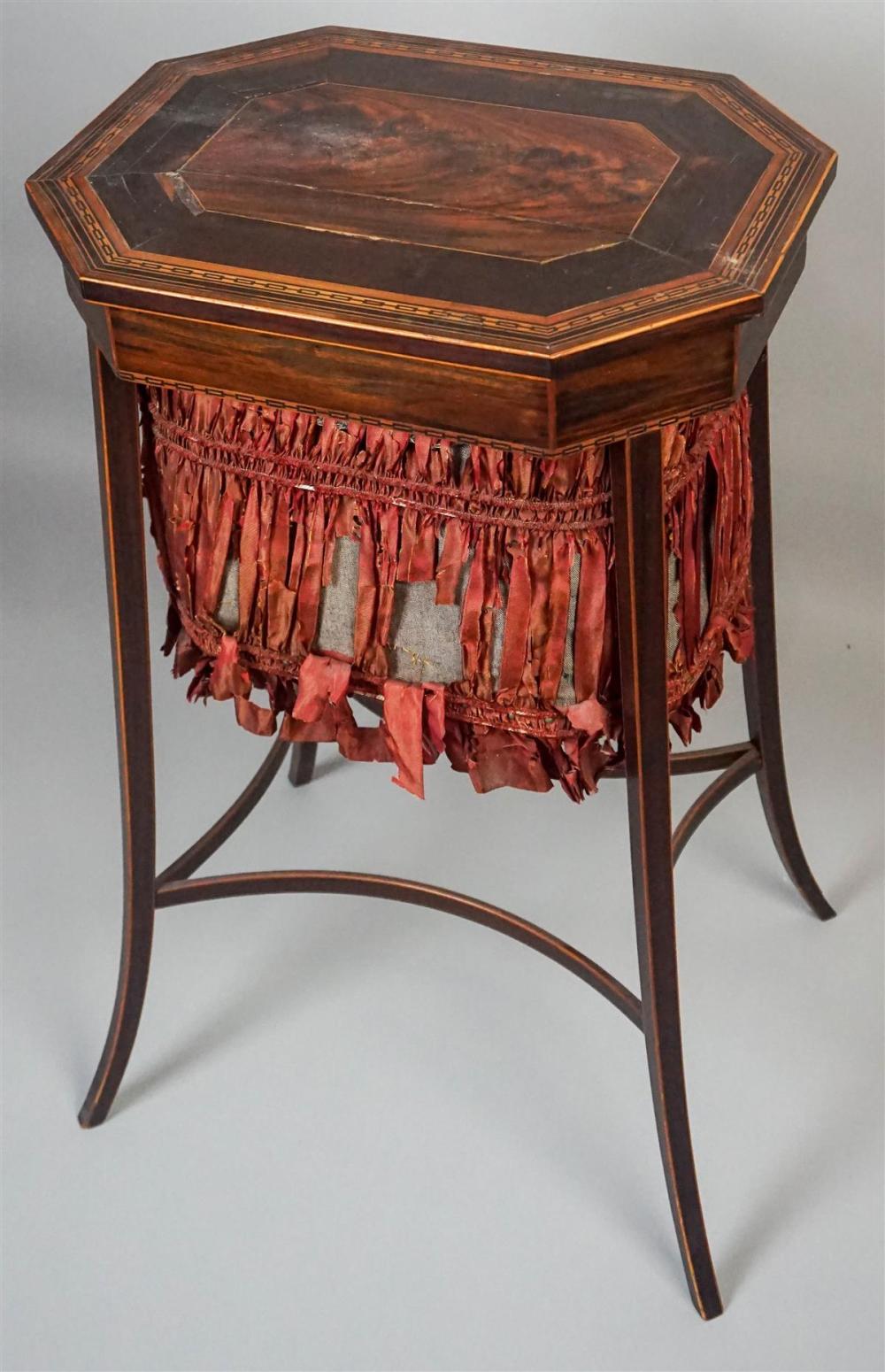 GEORGE III INLAID WORK TABLE WITH