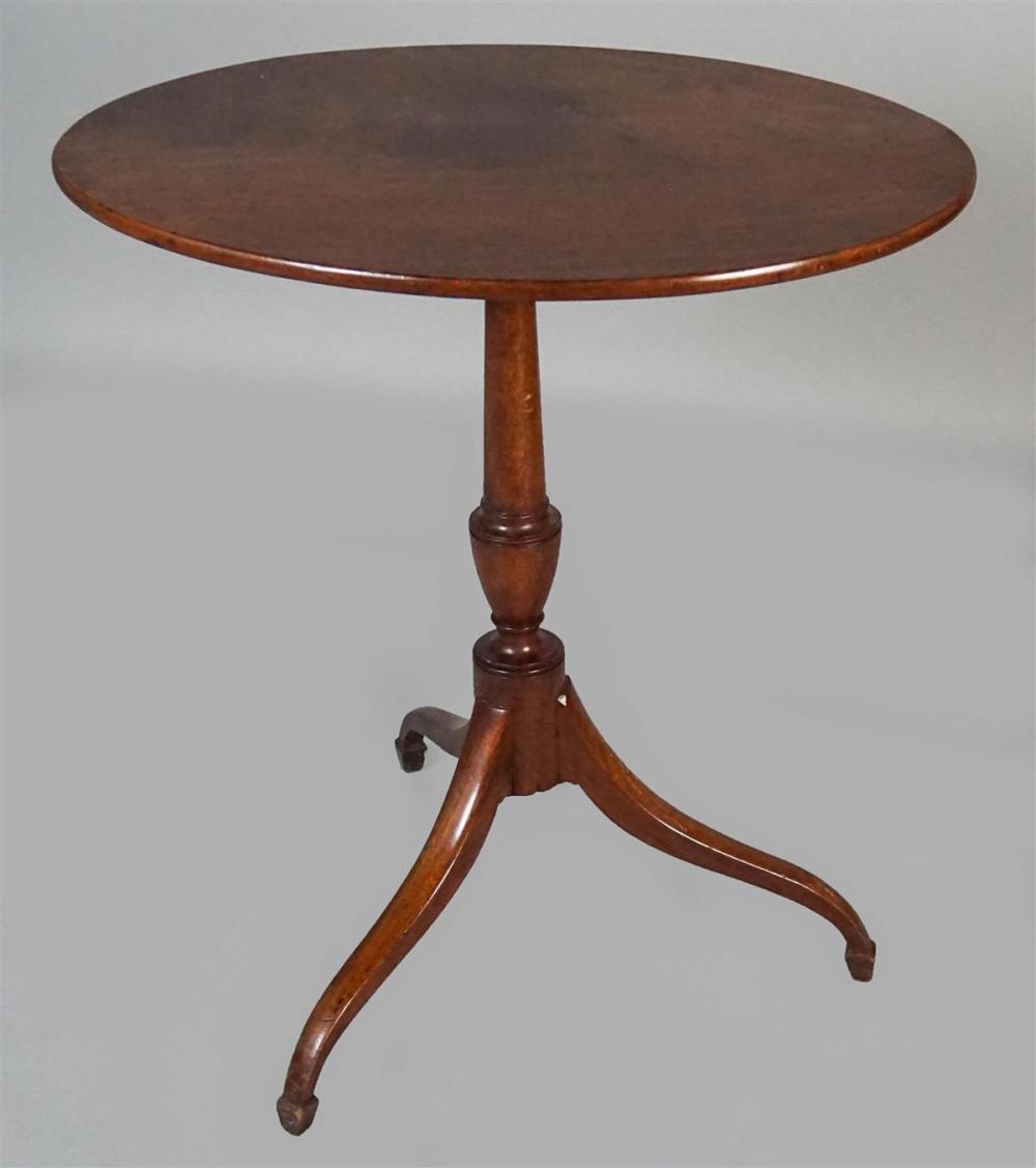 FEDERAL MAHOGANY TILT TOP CANDLESTAND,