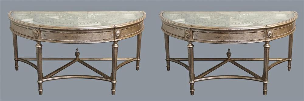 PAIR OF GEORGE III STYLE SILVERED 339f78