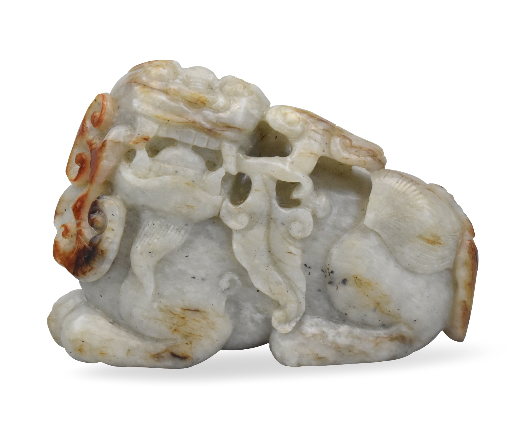 CHINESE JADE CARVING OF FOO LION,