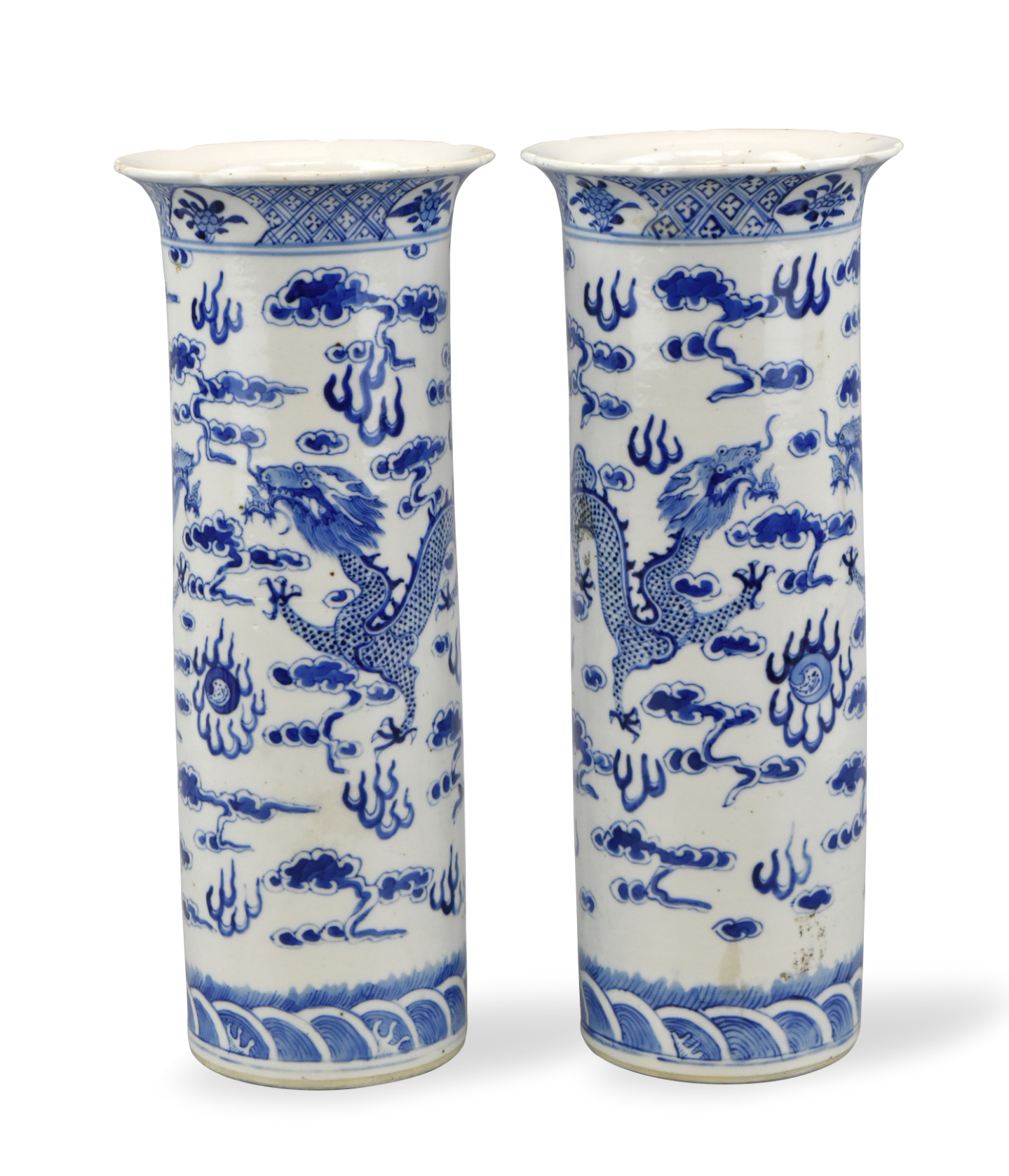 PAIR OF CHINESE B W DRAGON GU 339fed