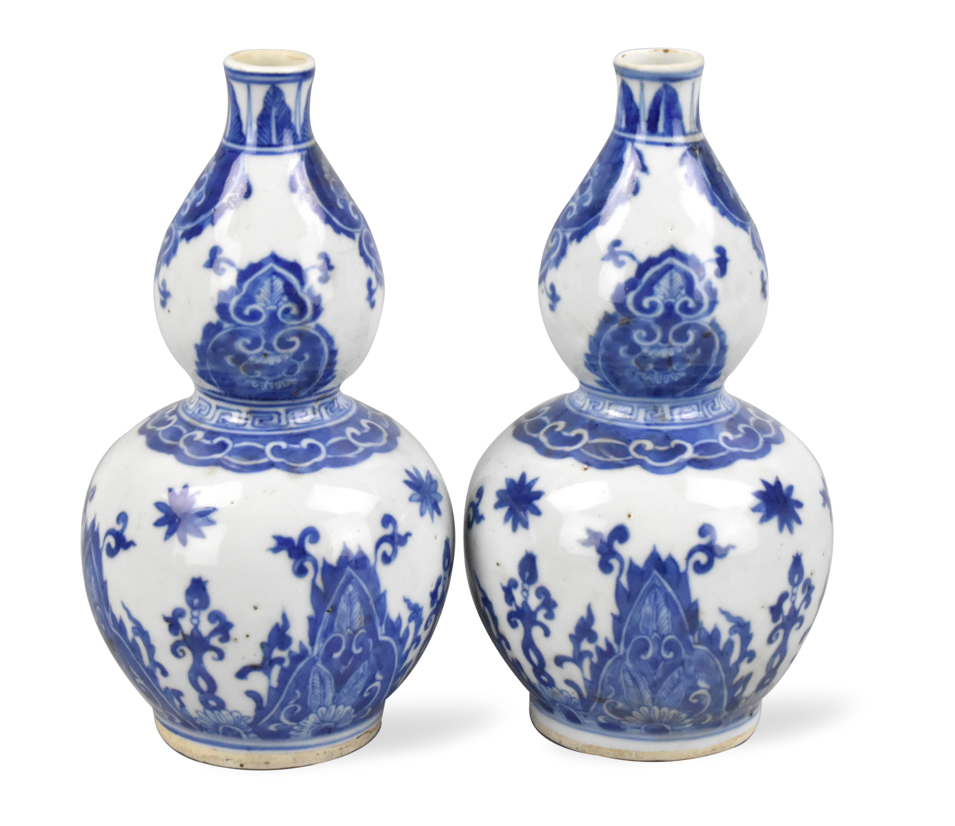 PAIR OF CHINESE BLUE WHITE GOURD 339ff3