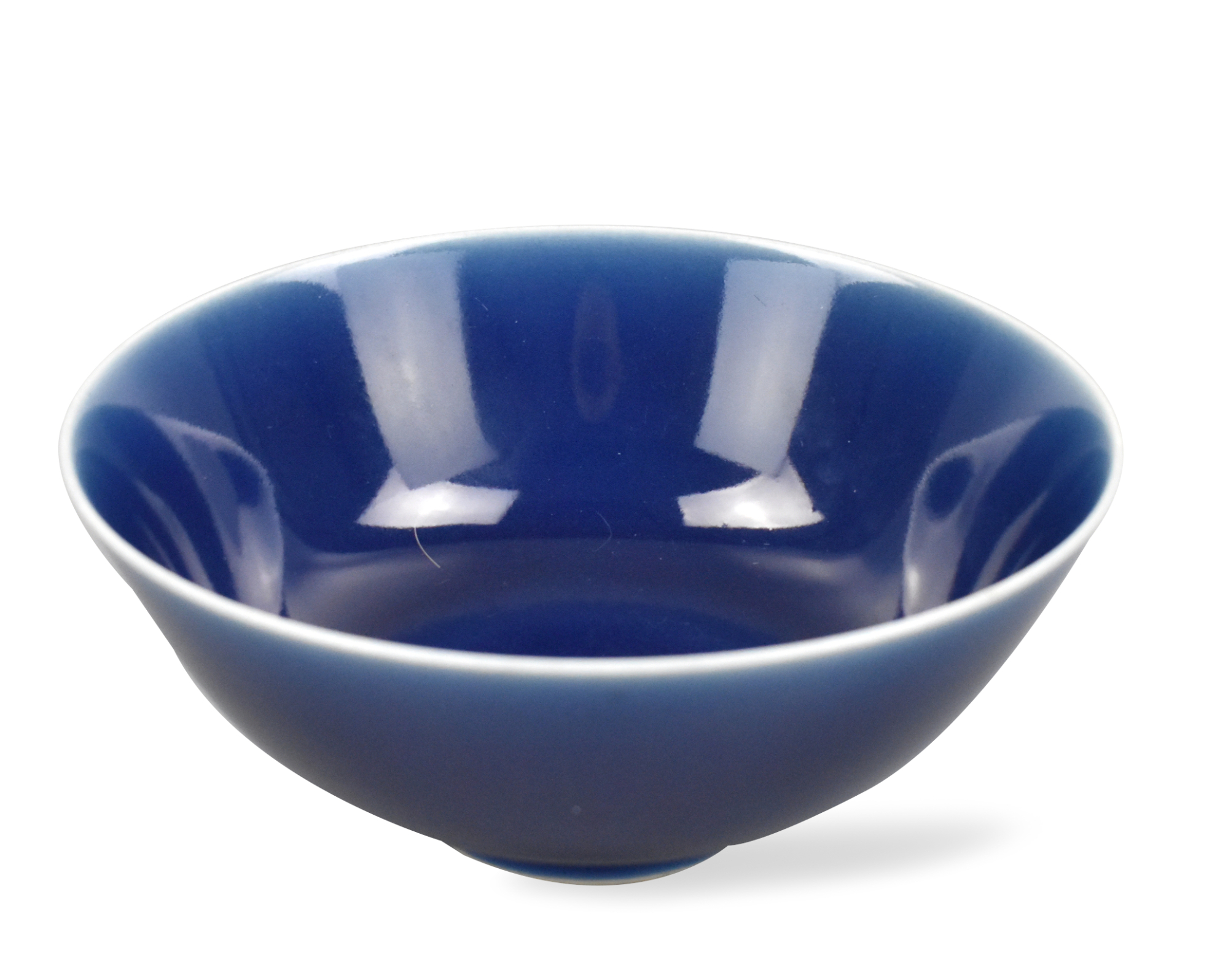 CHINESE BLUE GLAZED BOWL W/ QIANLONG