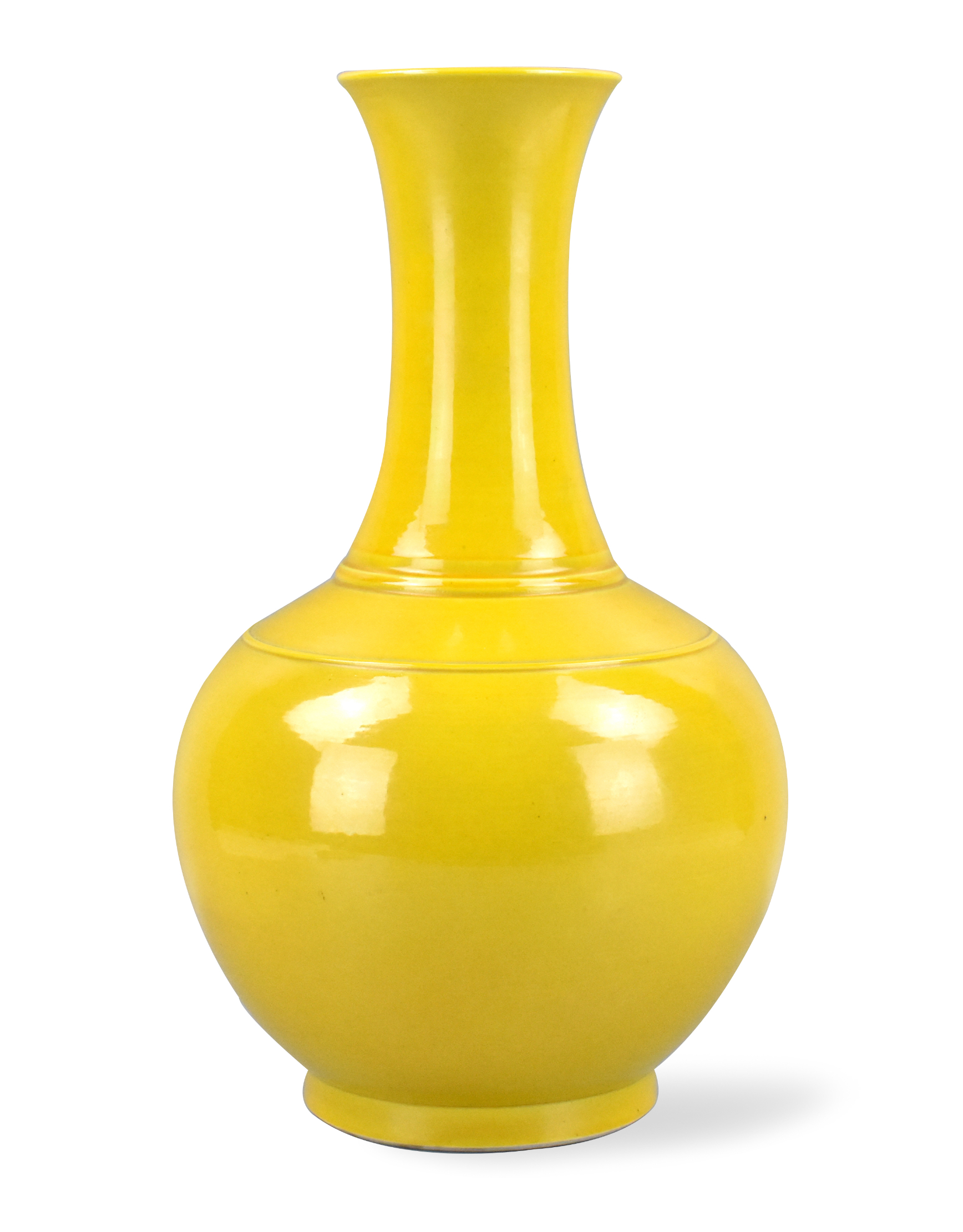 CHINESE YELLOW GLAZED GLOBULAR 33a01b