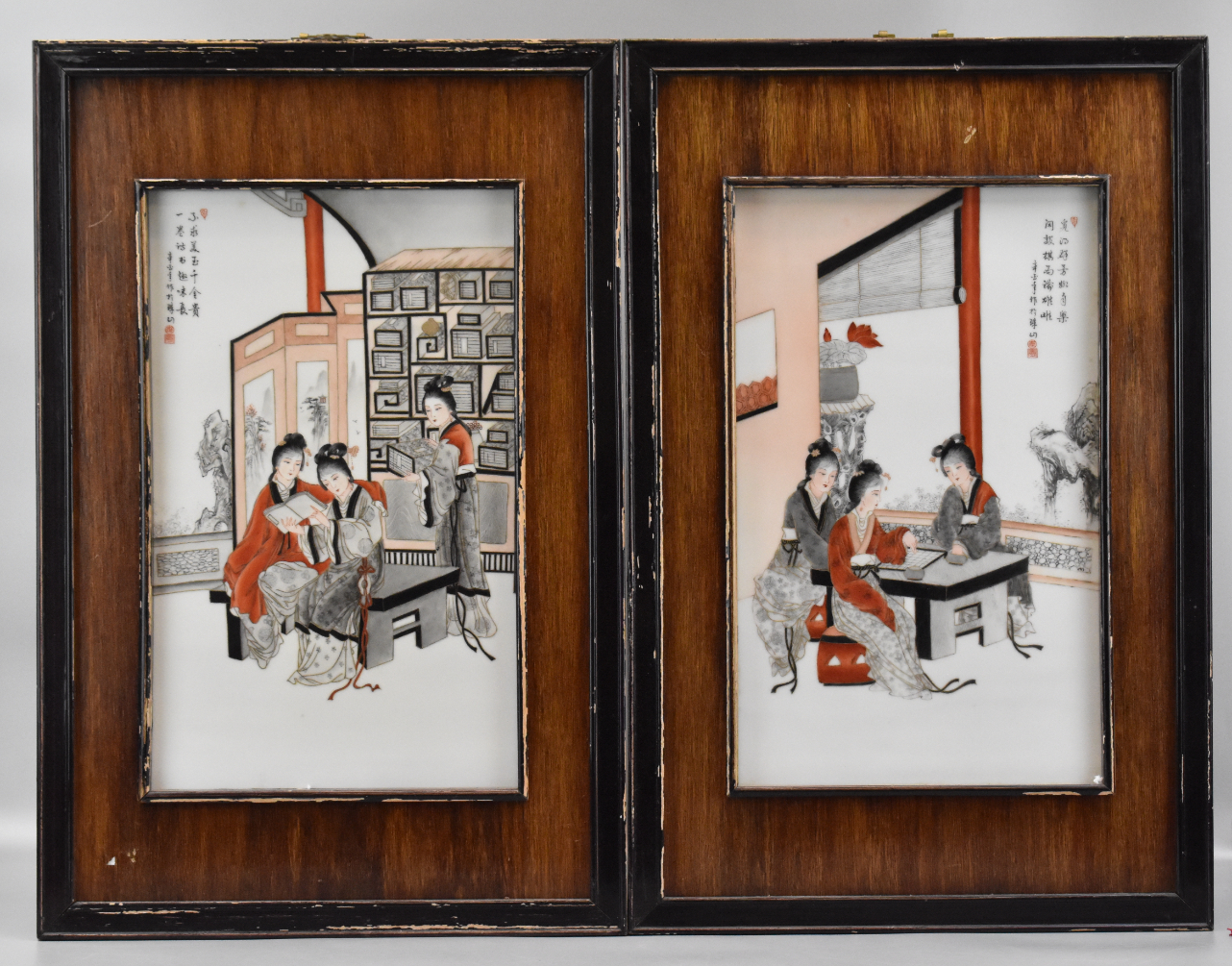 PAIR OF CHINESE PORCELAIN PLAQUE