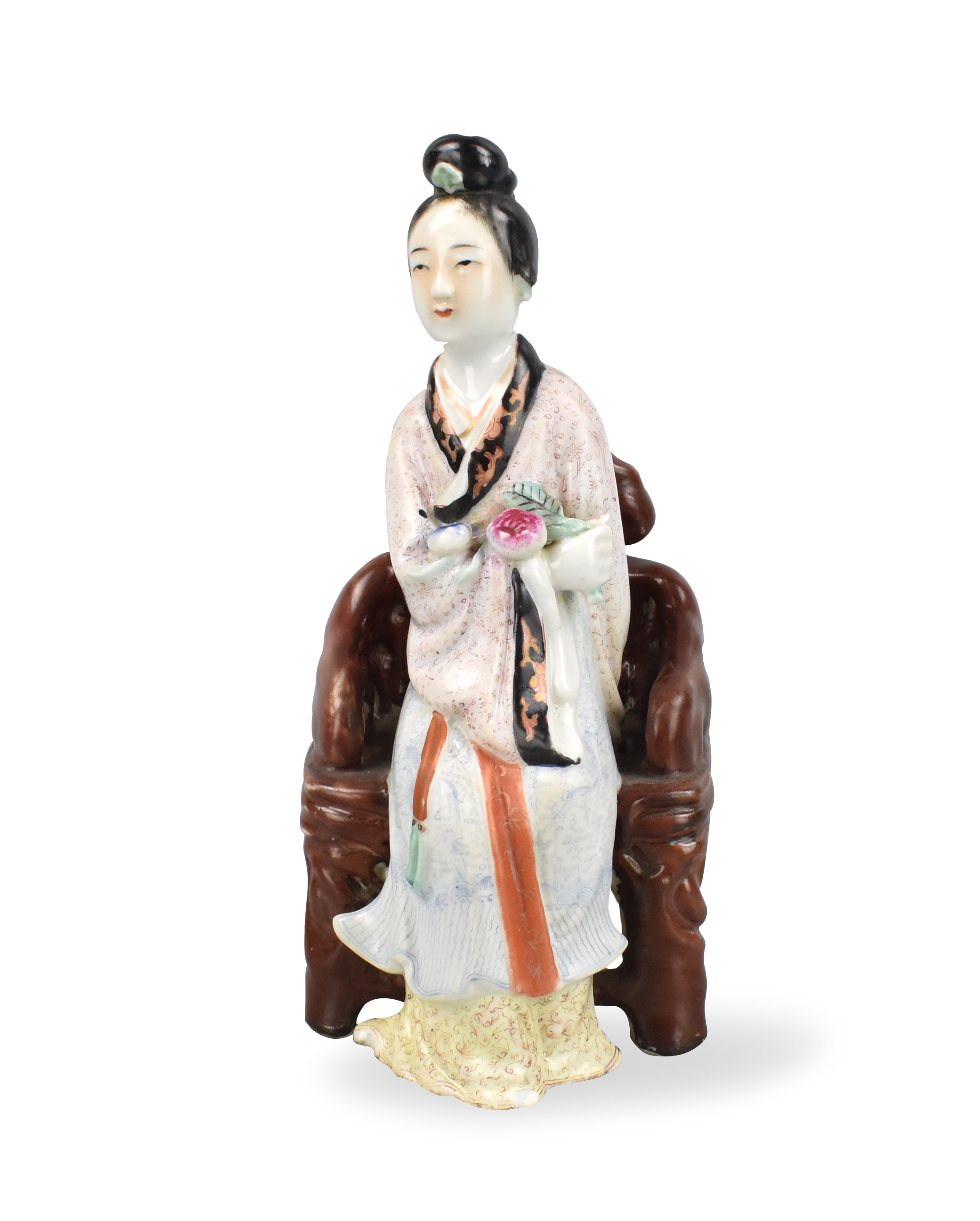 CHINESE PROCELAIN SEATED LADY FIGURE  33a035