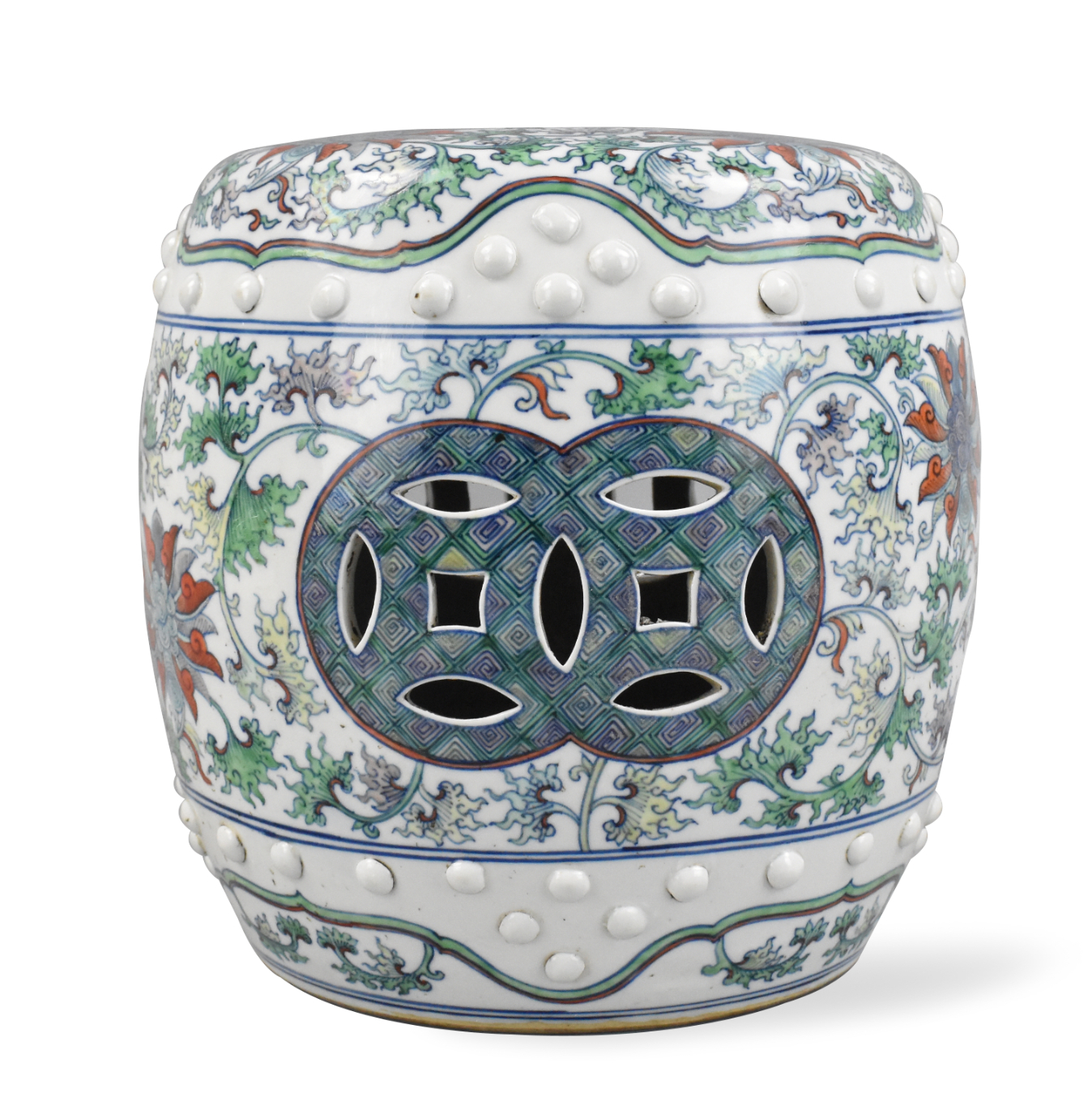 SMALL CHINESE DOUCAI GLAZED GARDEN 33a02d