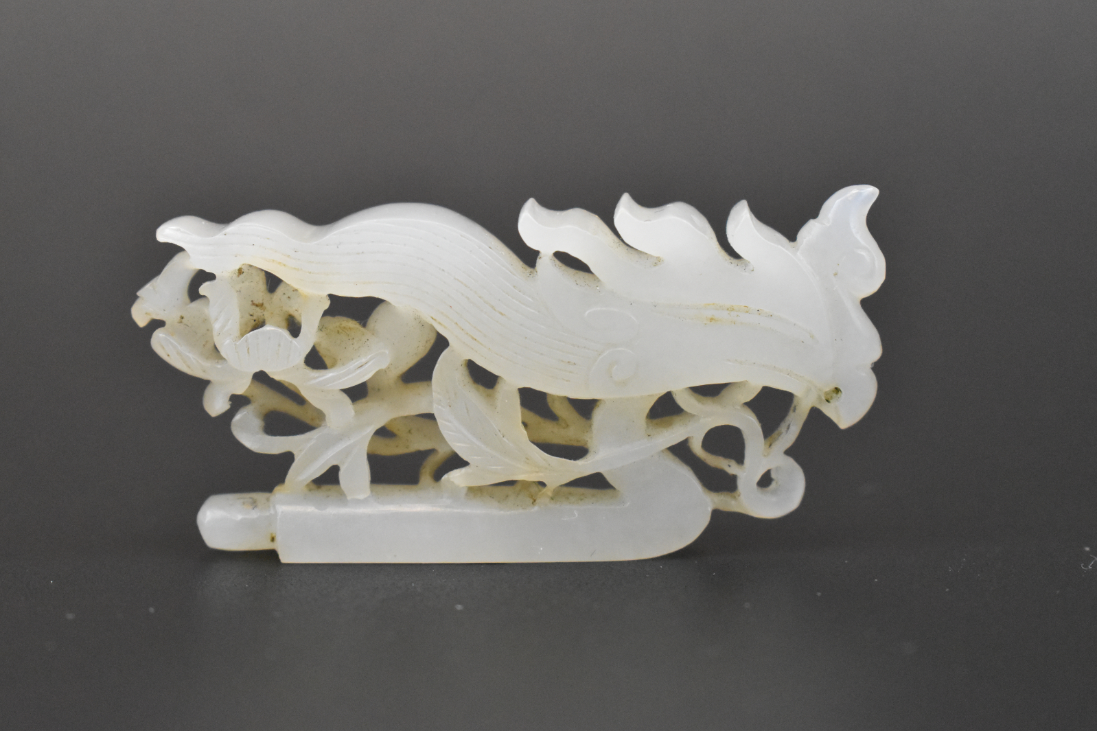 CHINESE JADE CARVED PHOENIX HAIRPIN MING 33a043