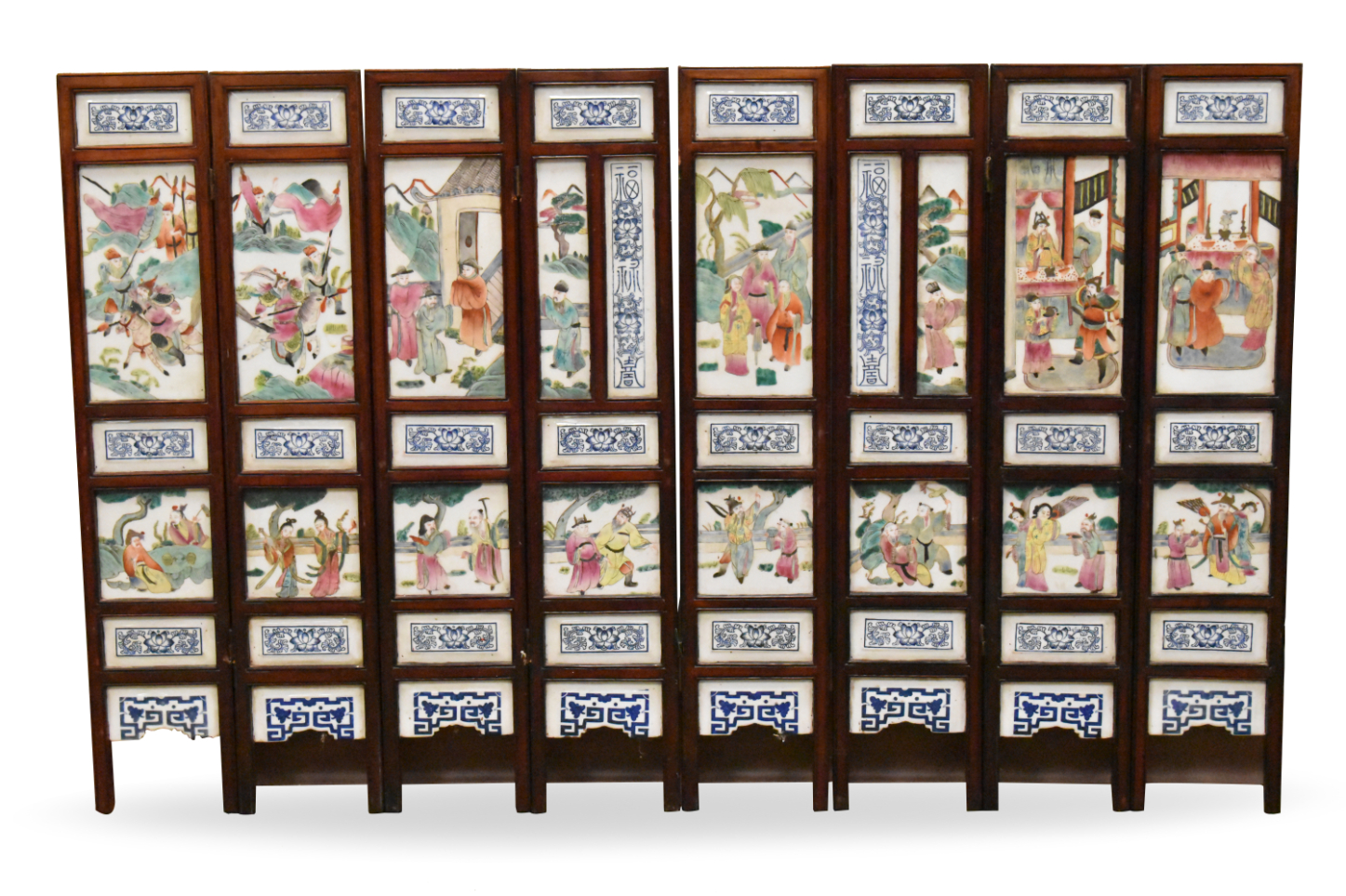 SET OF 8 CHINESE FAMILLE ROSE PANELS  33a083