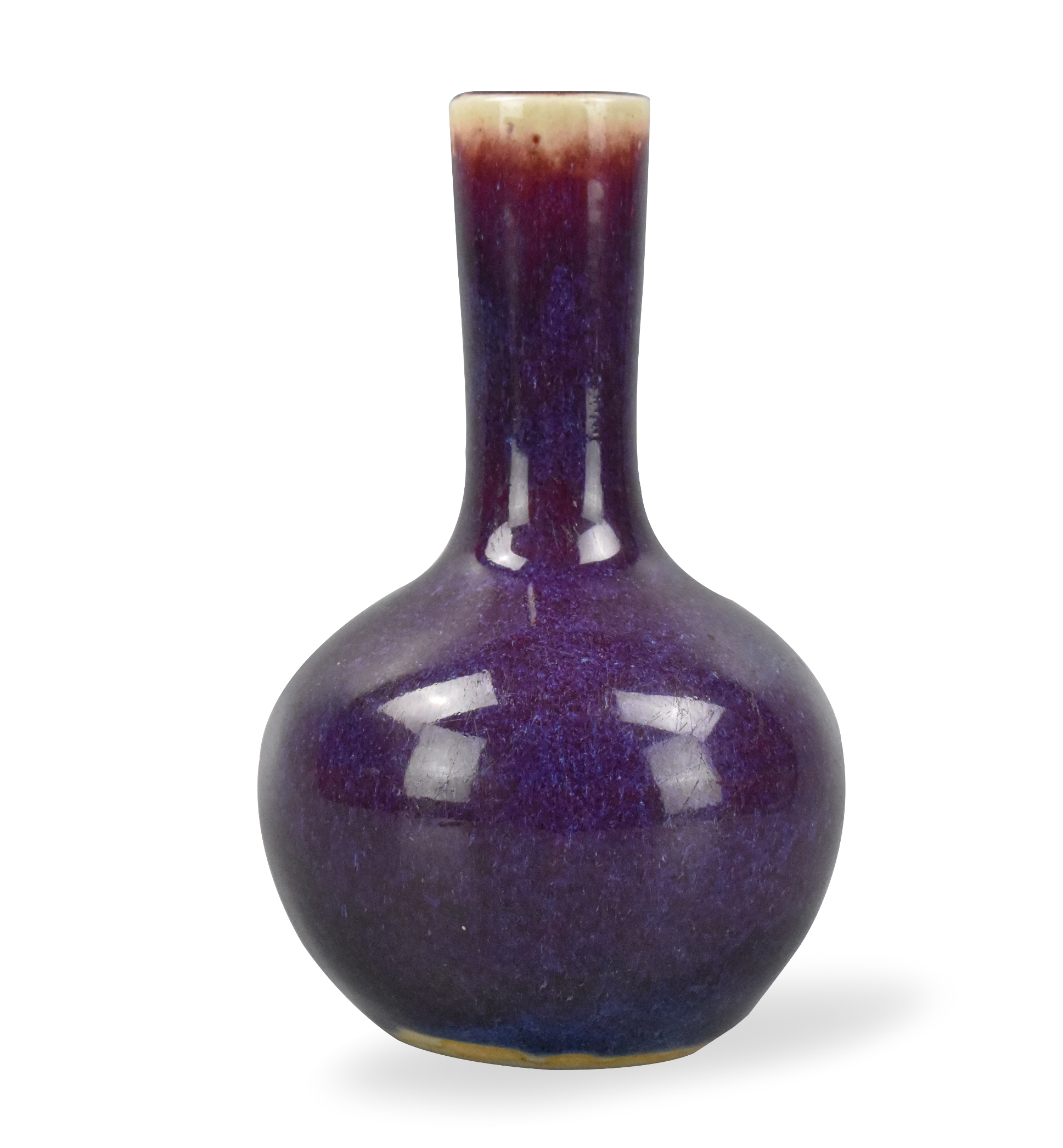 CHINESE FLAMBE GLAZED GLOBULAR 33a099