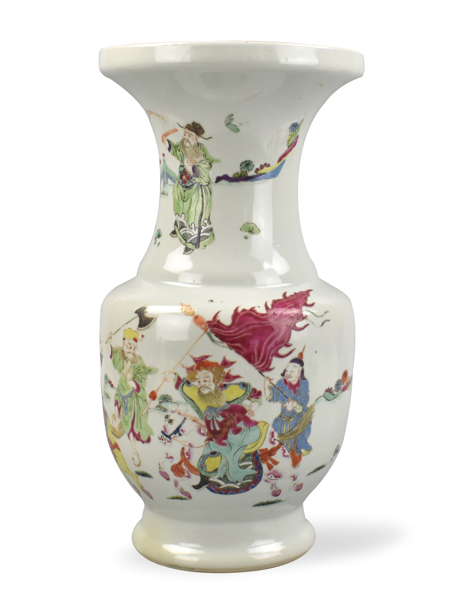 CHINESE FAMILLE ROSE VASE W/ FIGURES,