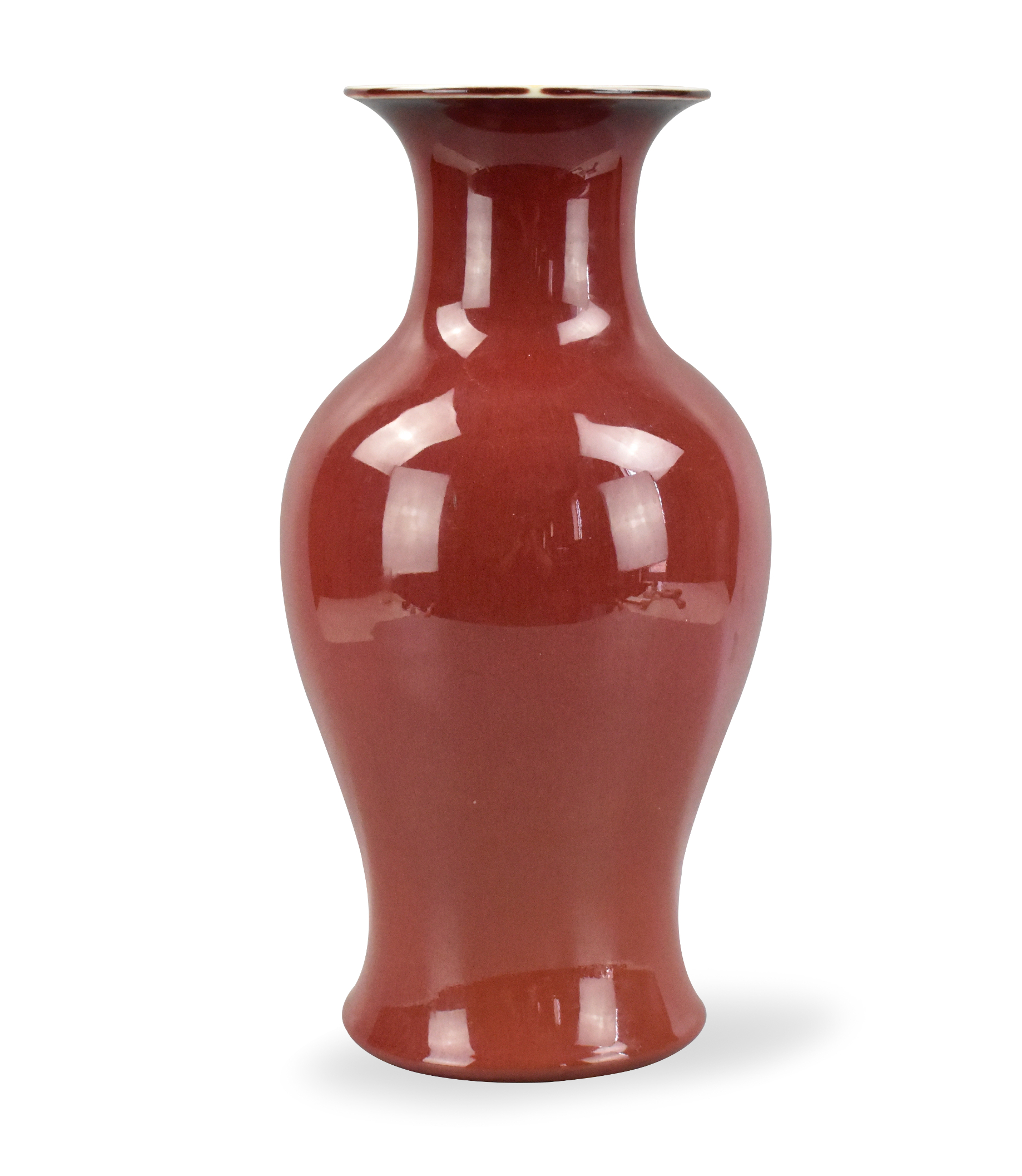 CHINESE RED GLAZED VASE ,ROC PERIOD