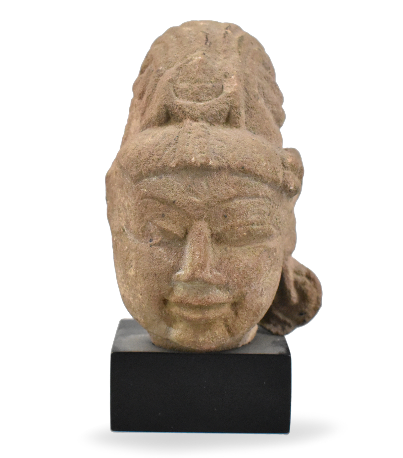 INDIAN GANDHARA STONE CARVED HEAD,13/14TH