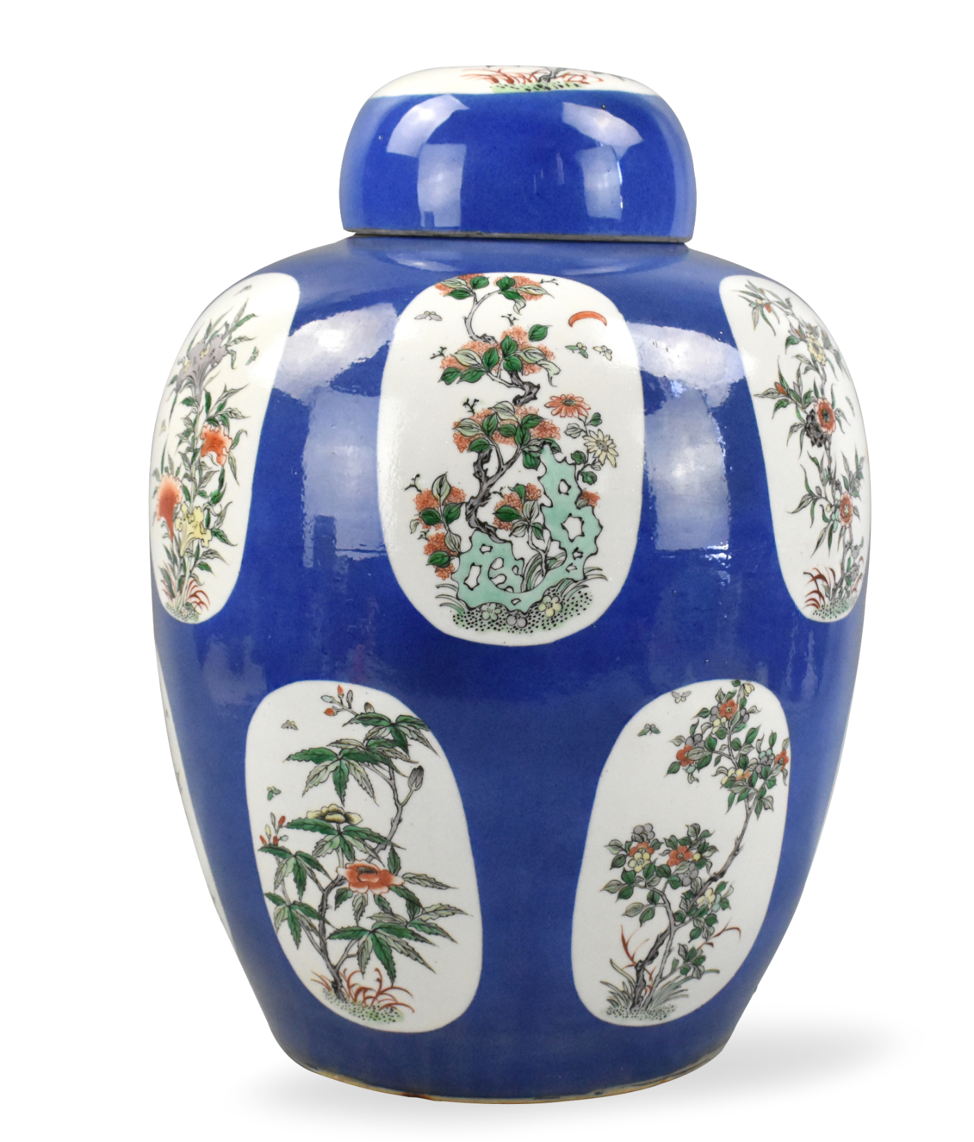 CHINESE BLUE FAMILLE VERTE JAR 33a0e3