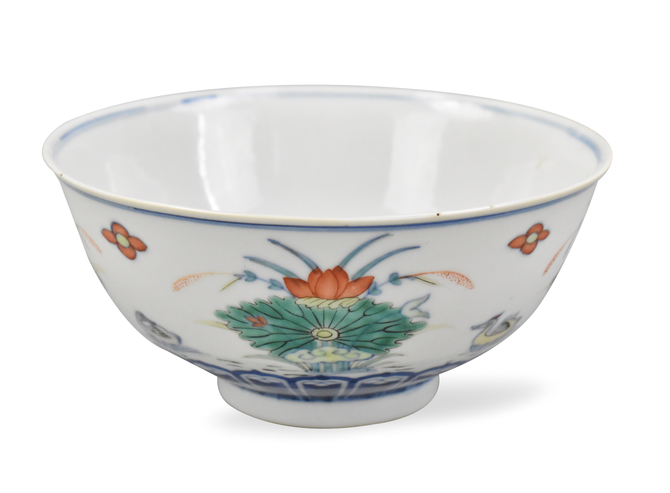 CHINESE DOUCAI GLAZED DUCK LOTUS 33a0f0