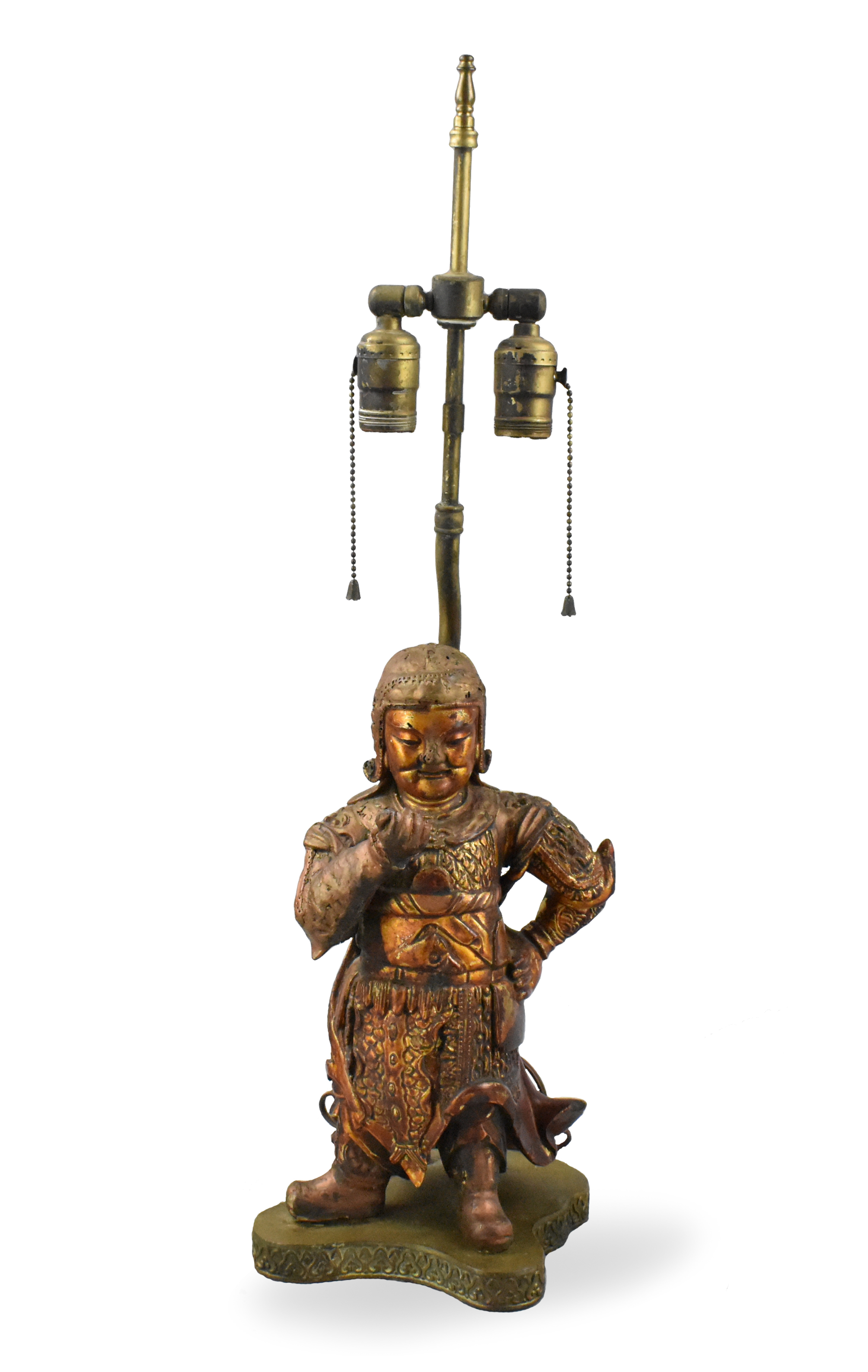 CHINESE GILT LACQUERED WOOD GUARDIAN,