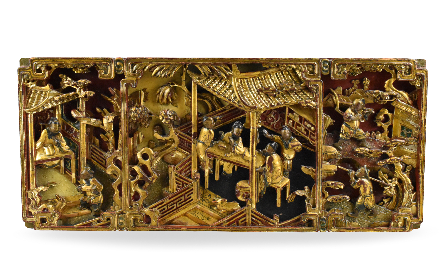 CHINESE GILT LACQUERED WOOD FRAME